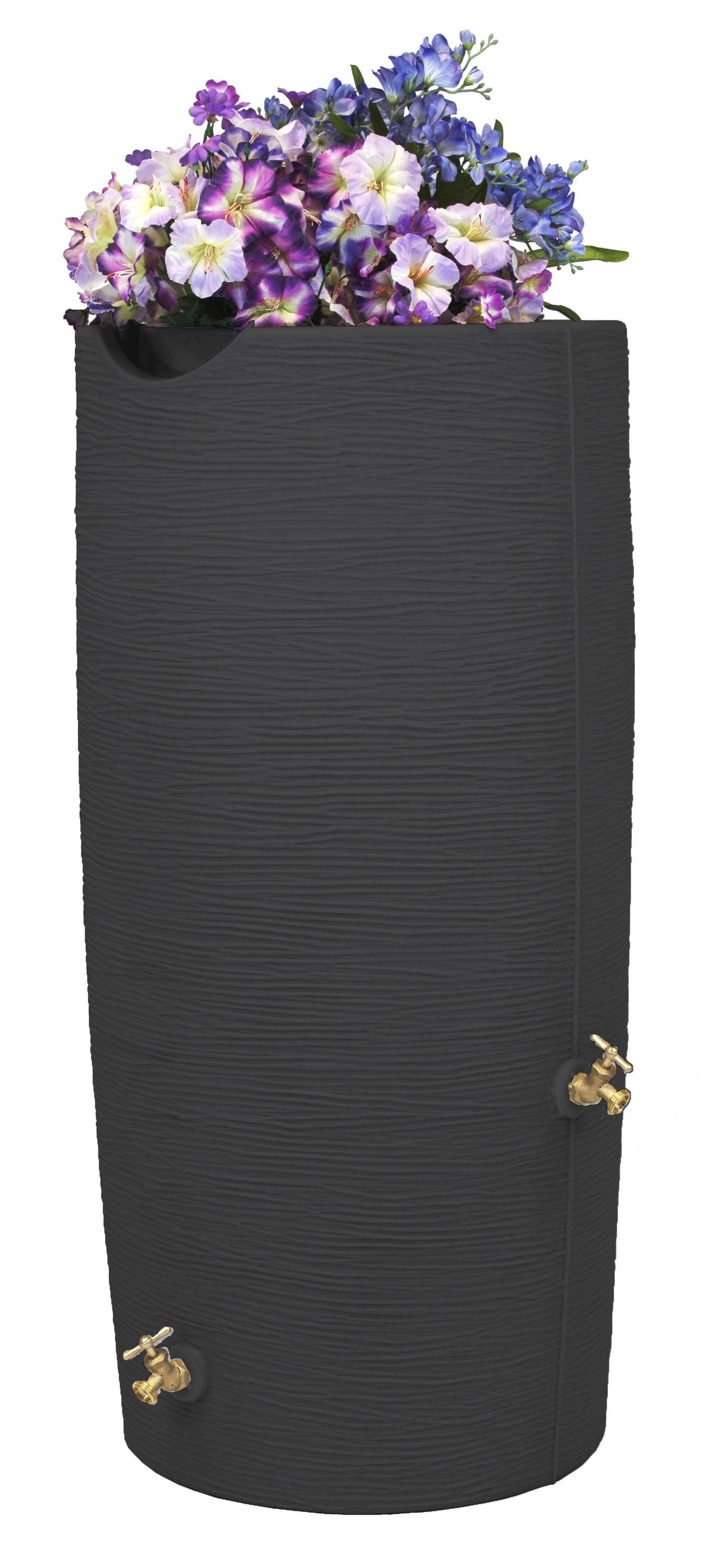 Good Ideas Good Ideas 50 Gallons Plastic Drainable Dual Overflow Planter Rain Barrel