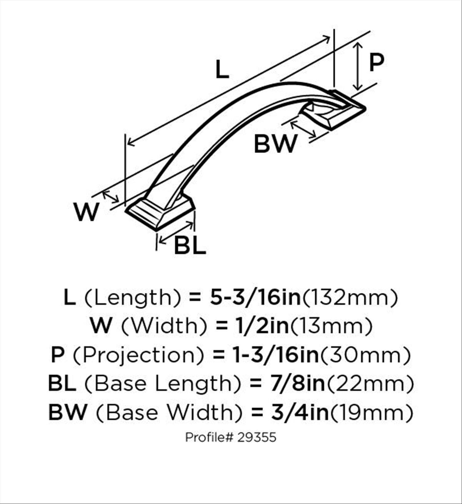 Amerock Candler 3-3/4 inch (96mm) Center-to-Center Satin Nickel Cabinet Pull - 10 Pack