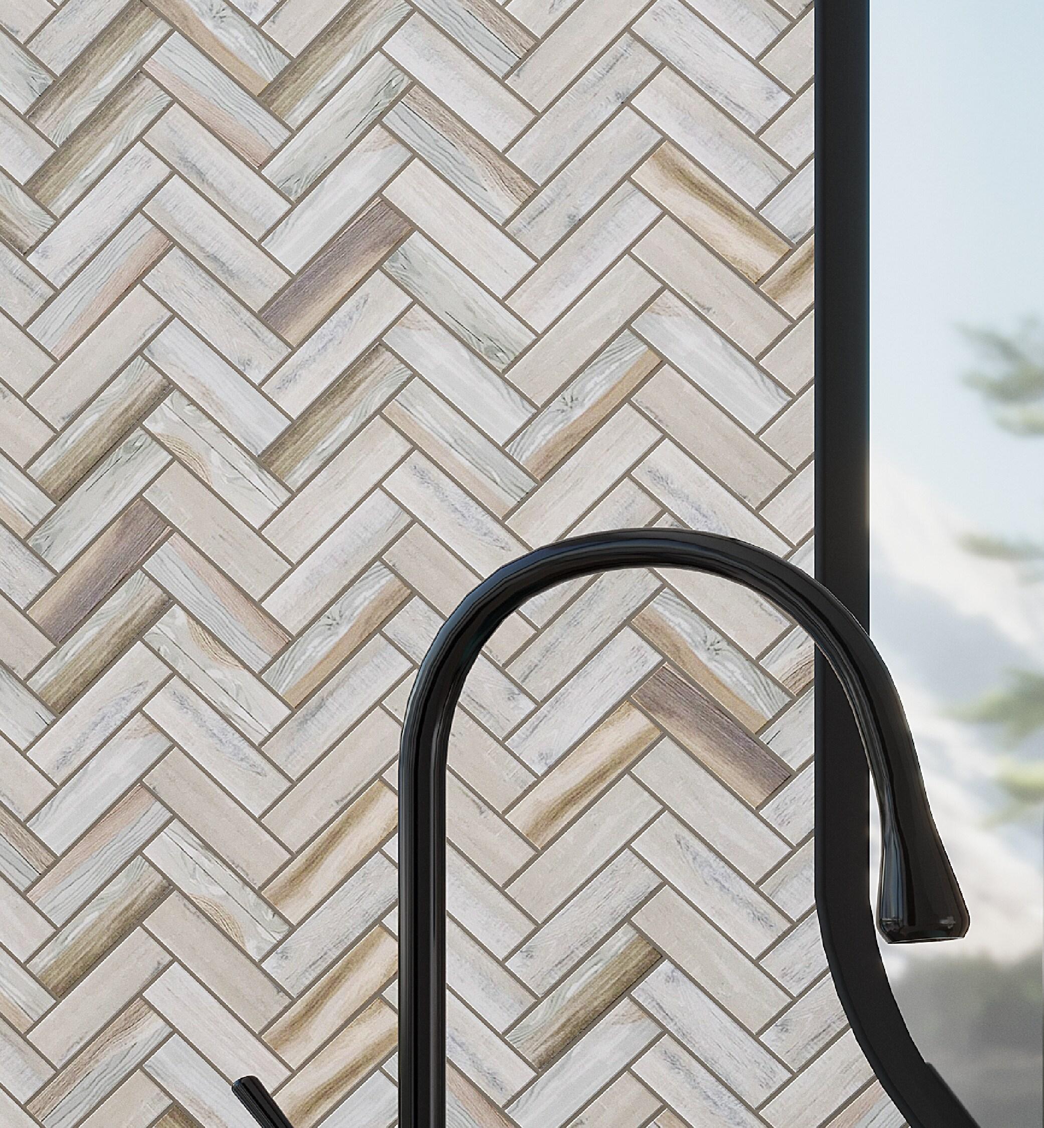 1.2" x 3.9" Glass Mosaic Wall & Floor Tile