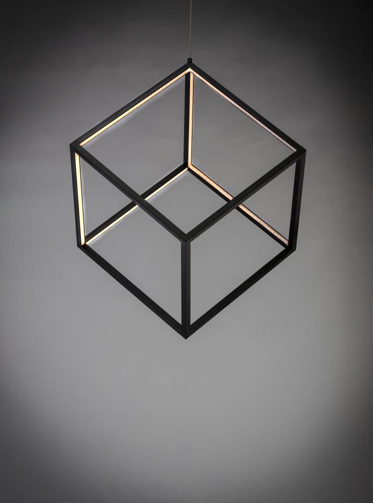 E30582-BK-ET2 Lighting-4 Square-24W 1 LED Pendant-20.5 Inches wide by 21 inches high-Black Finish