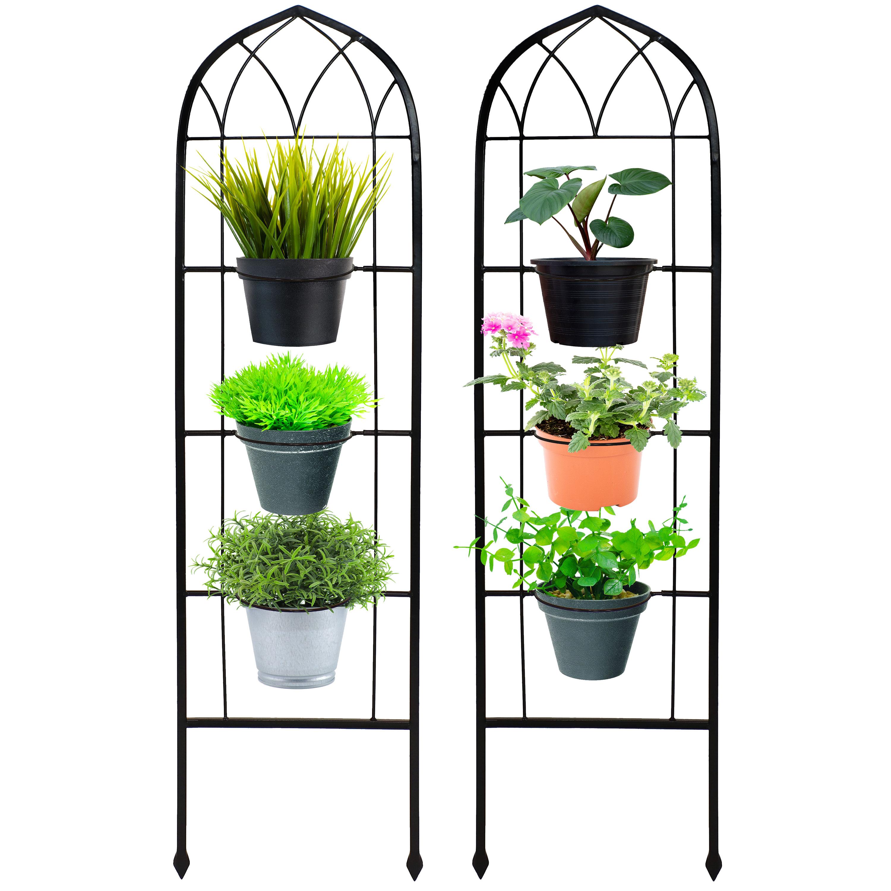 Avonlee Steel Arched Trellis (Set of 2)