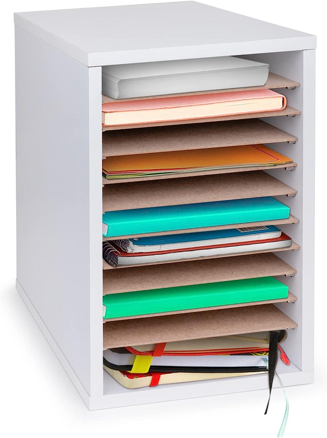 AdirOffice Manufactured Wood Compartment Organizer Literature Sorter Organizer