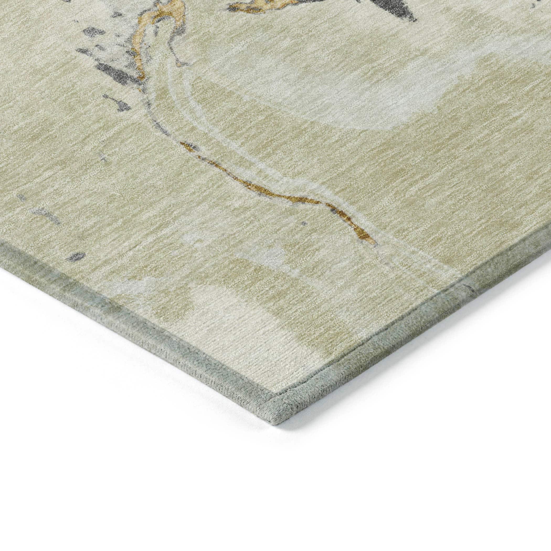 Machine Washable Indoor/Outdoor Chayden ACN1005 Ivory Rug