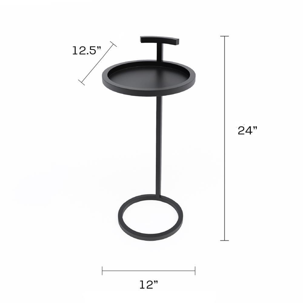 Katrine Camden Side Table Black Gold - Jamesdar: Round Martini & End Table, Space-Saving Design