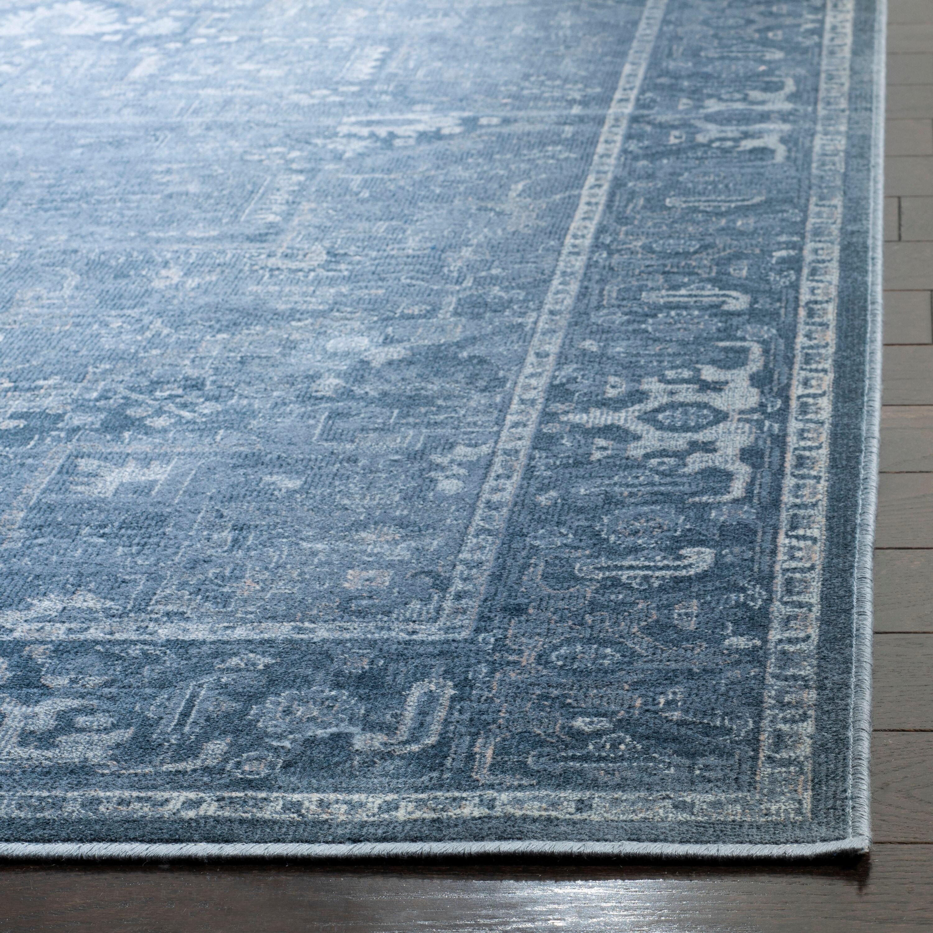 Vintage VTG114 Power Loomed Indoor Skid-Resistant Runner Rug - Blue - 2'2"x8' - Safavieh