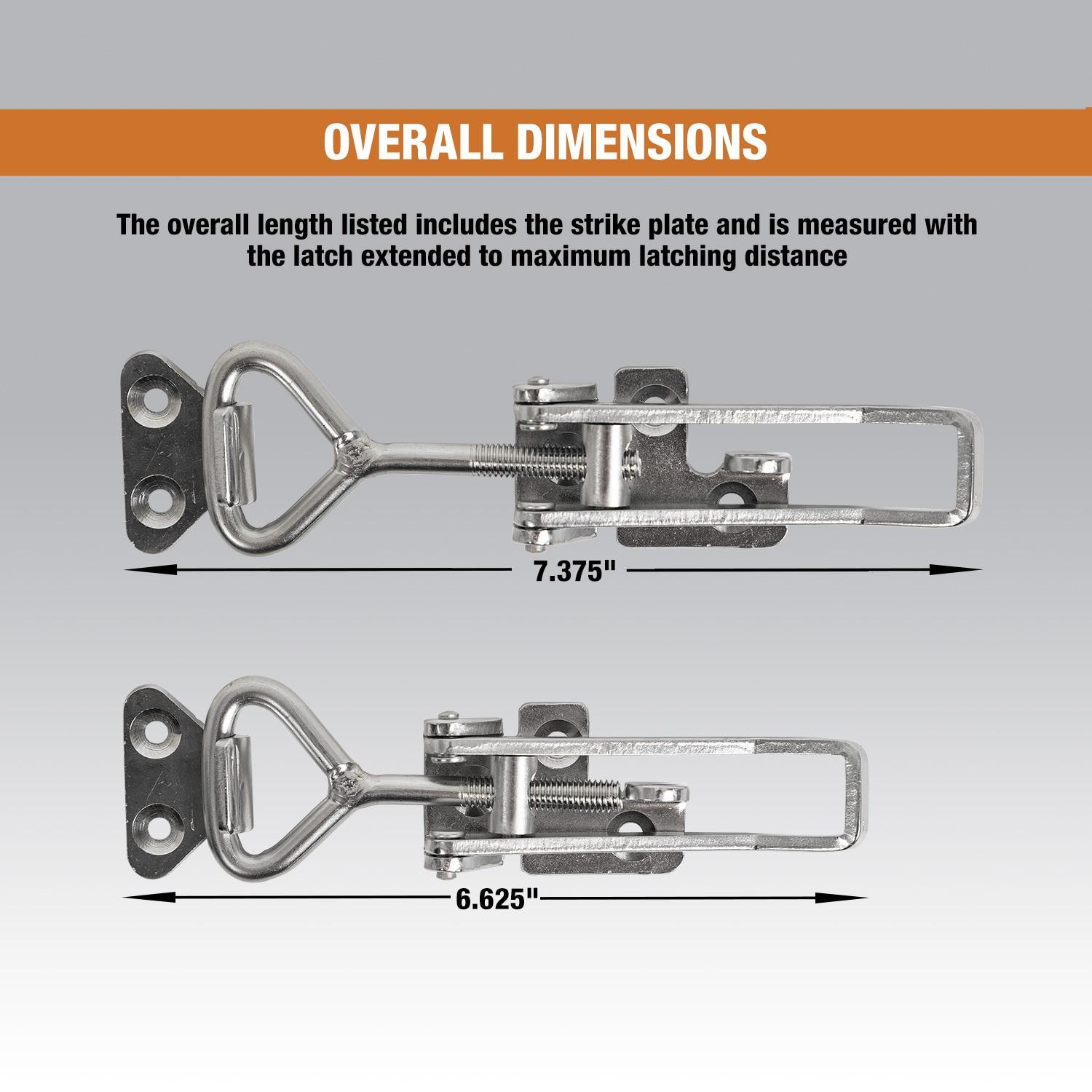 Heavy Duty Stainless Steel Adjustable-Grip Cabinet Draw Latch