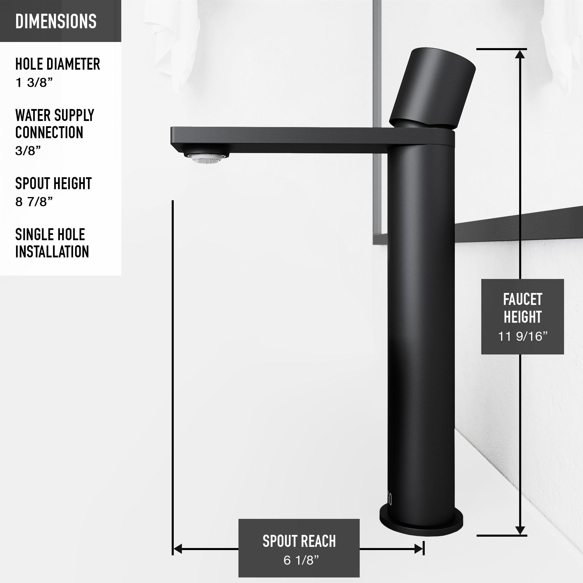 Gotham 12" H Single Handle Vessel Sink Bathroom Faucet