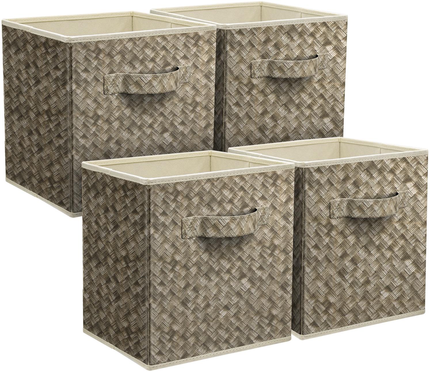 Sorbus Sorbus 4 Pack 11" Foldable Fabric Storage Cube Bins with Handles