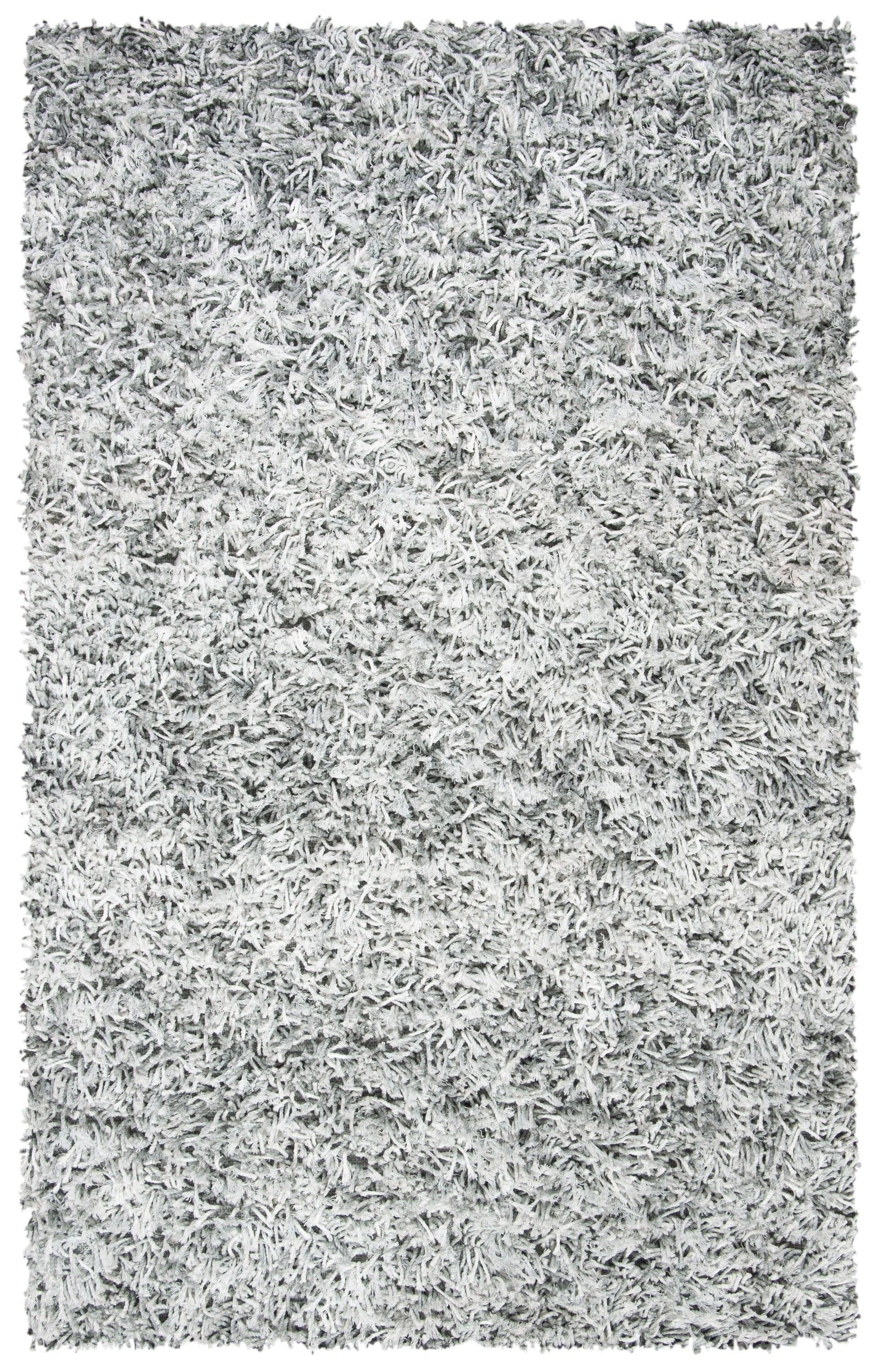 Rio Shag SG960 Hand Loomed Indoor Area Rug - Grey/Ivory - 5'x8' - Safavieh