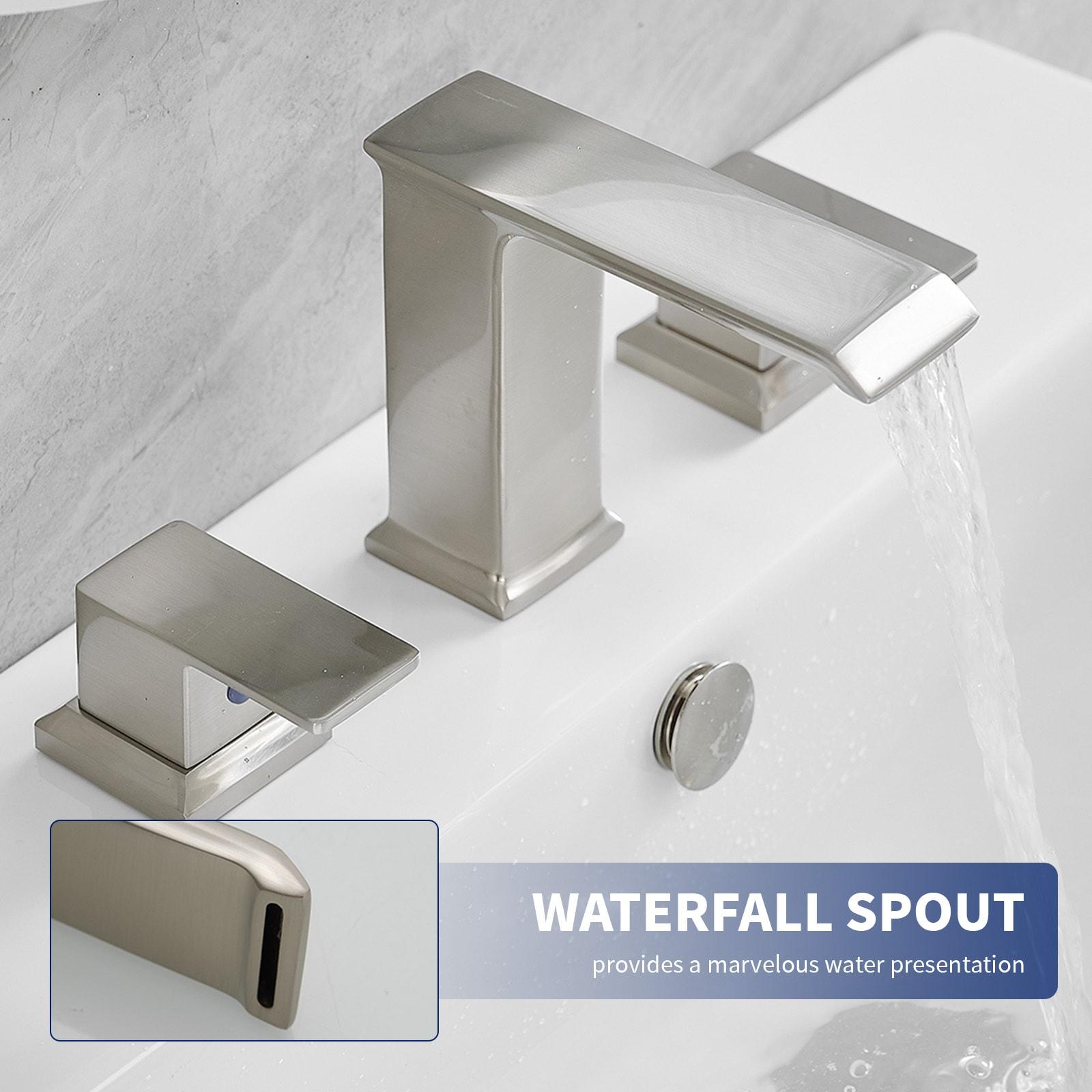 Widespread 2-handle Bathroom Faucet with Drain Assembly