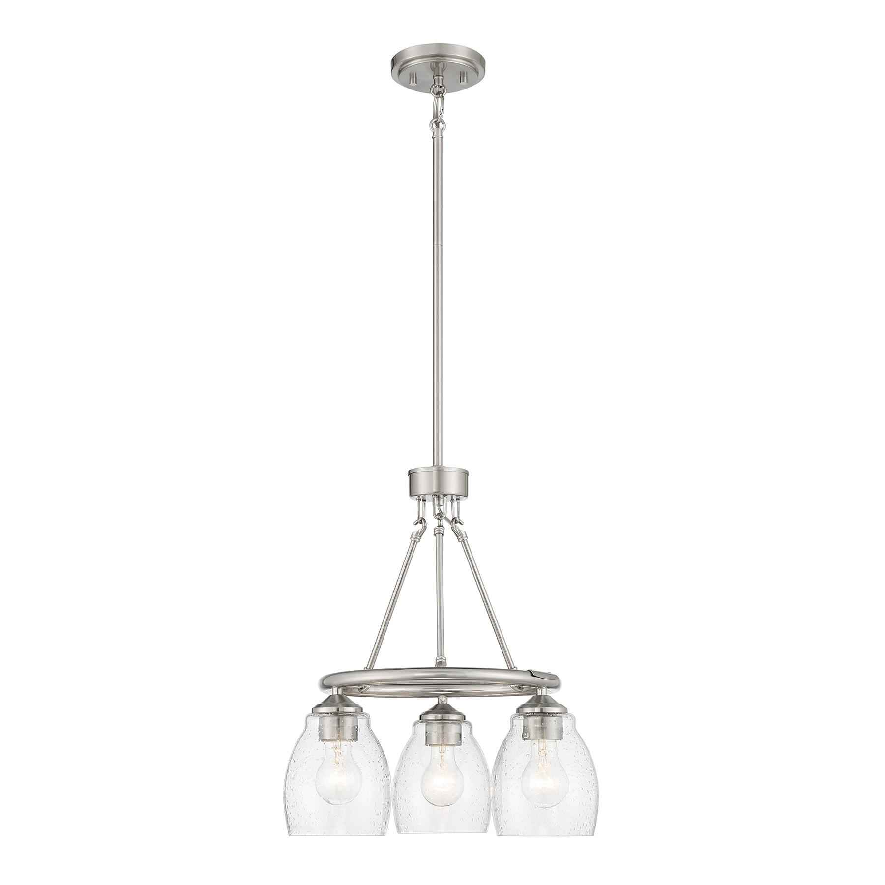 3 Light Chandelier-18.13 Inches Tall And 17 Inches Wide-Brushed Nickel Finish    -Traditional Installation Minka Lavery 2437-84