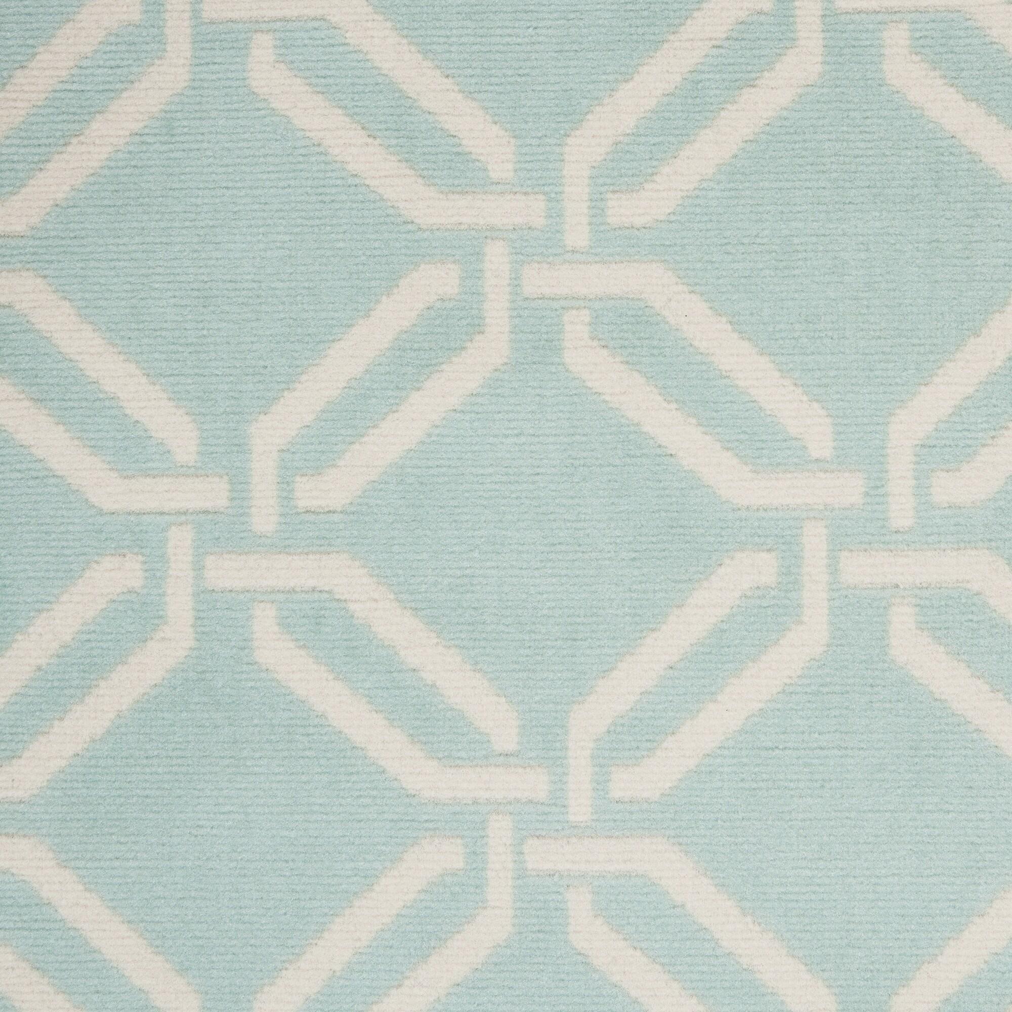 Nourison Jubilant Trellis Green 4' x 6' Area Rug, (4x6)