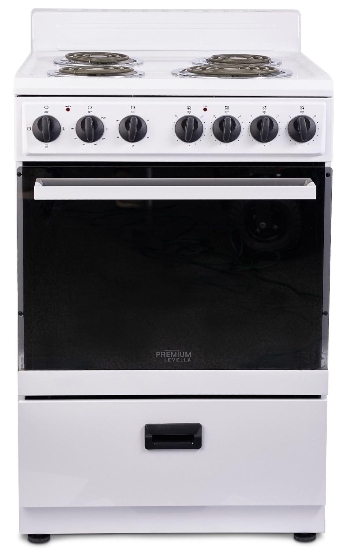 Premium Levella 24" 2.7 Cubic Feet Smart Electric Free Standing Range with 4 Burners