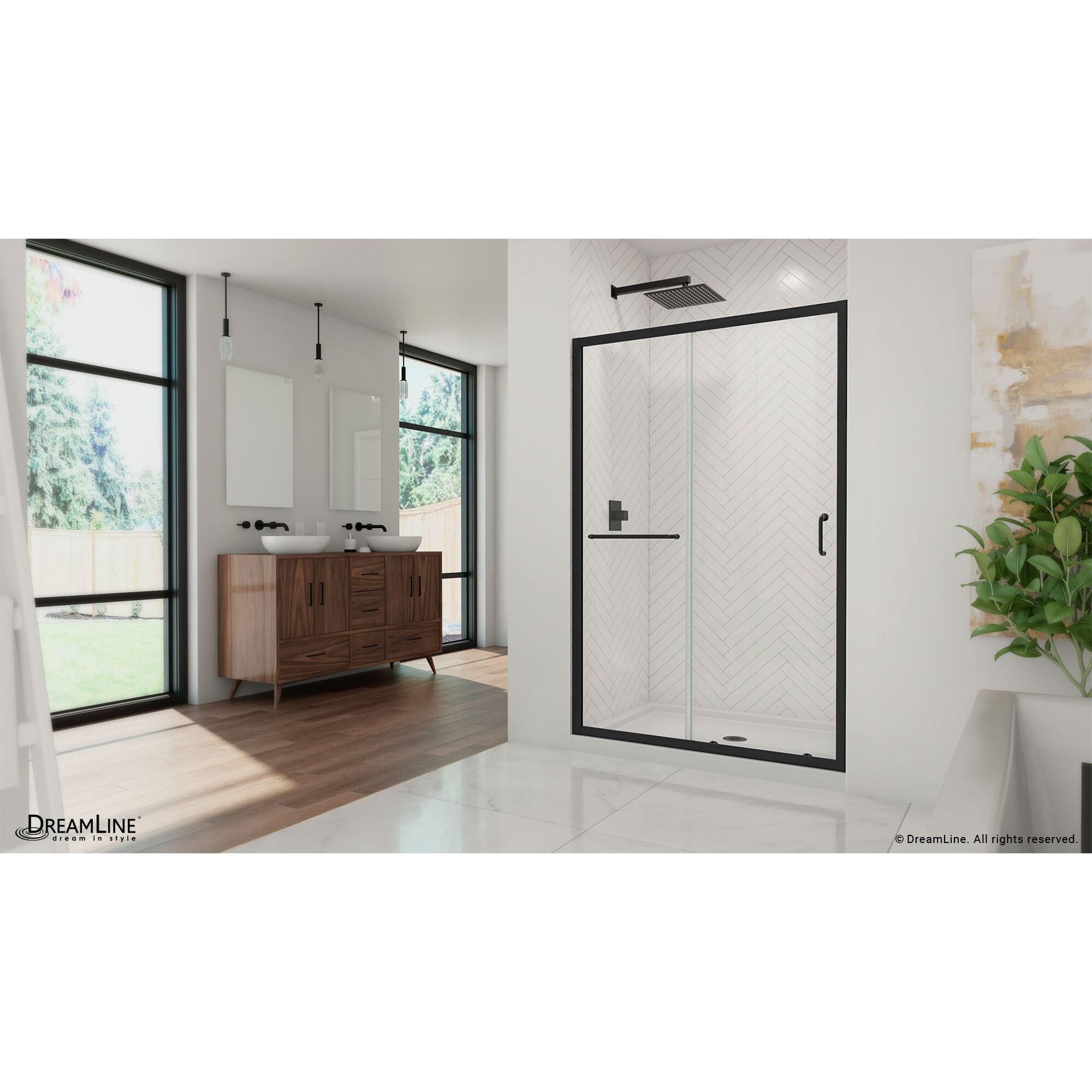 Infinity-Z 48" x 74.75" Clear Sliding Shower Door
