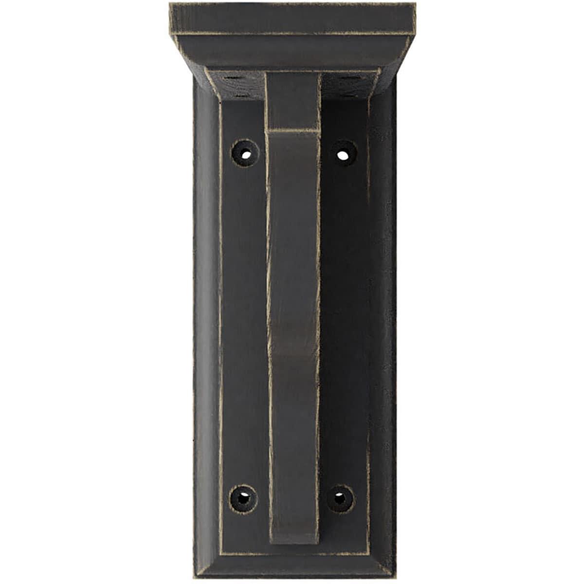 3"W x 5"D x 7"H Hamilton Traditional Wood Vintage Decor Bracket, Black