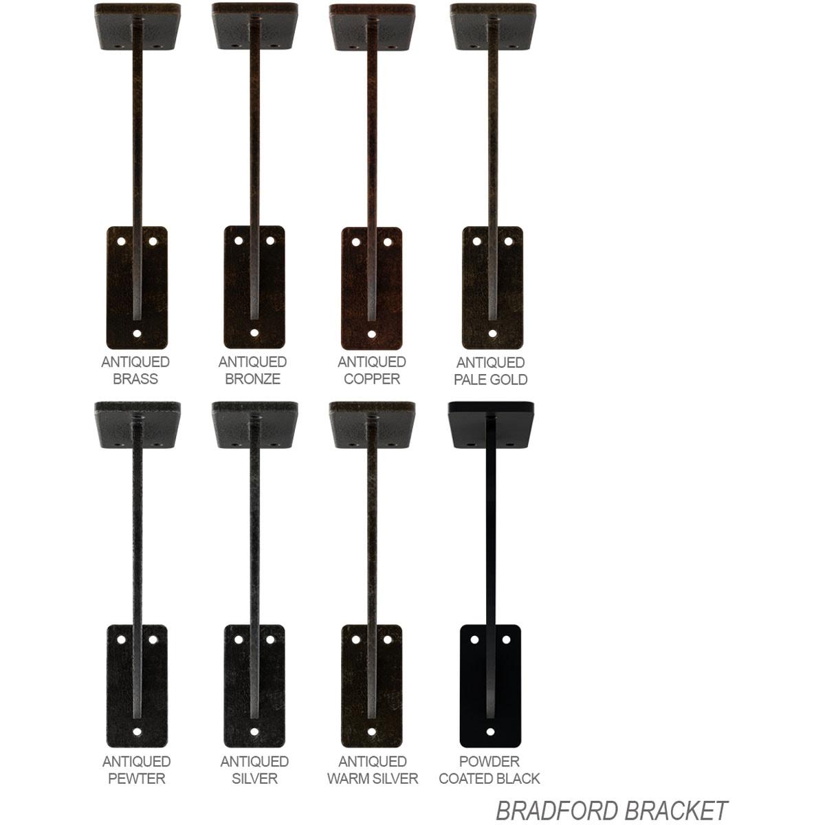 Ekena Millwork 2"W x 7"D x 7"H Bradford Steel Bracket, Hammered Brown