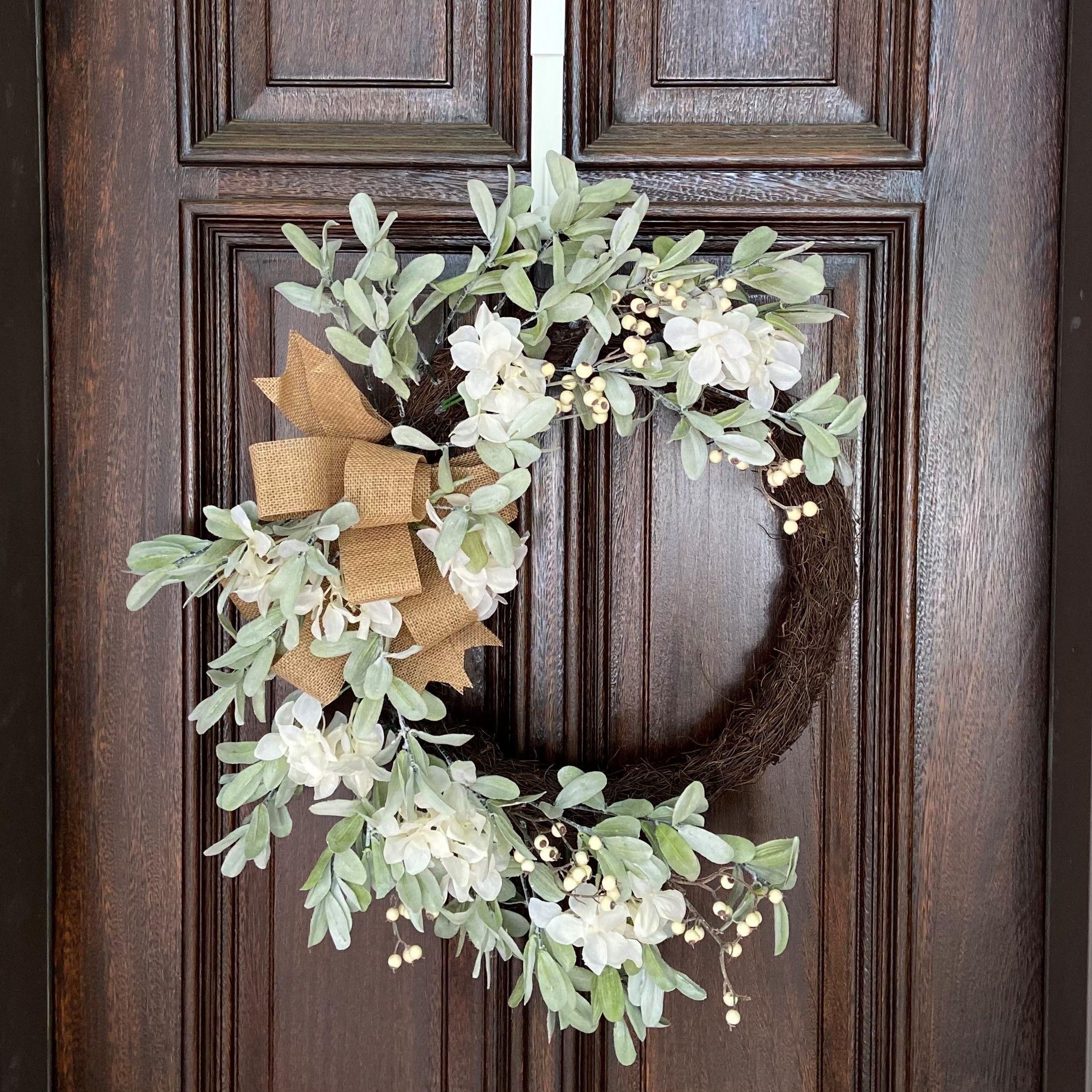 Haute Decor Faux Hydrangea 24'' Wreath