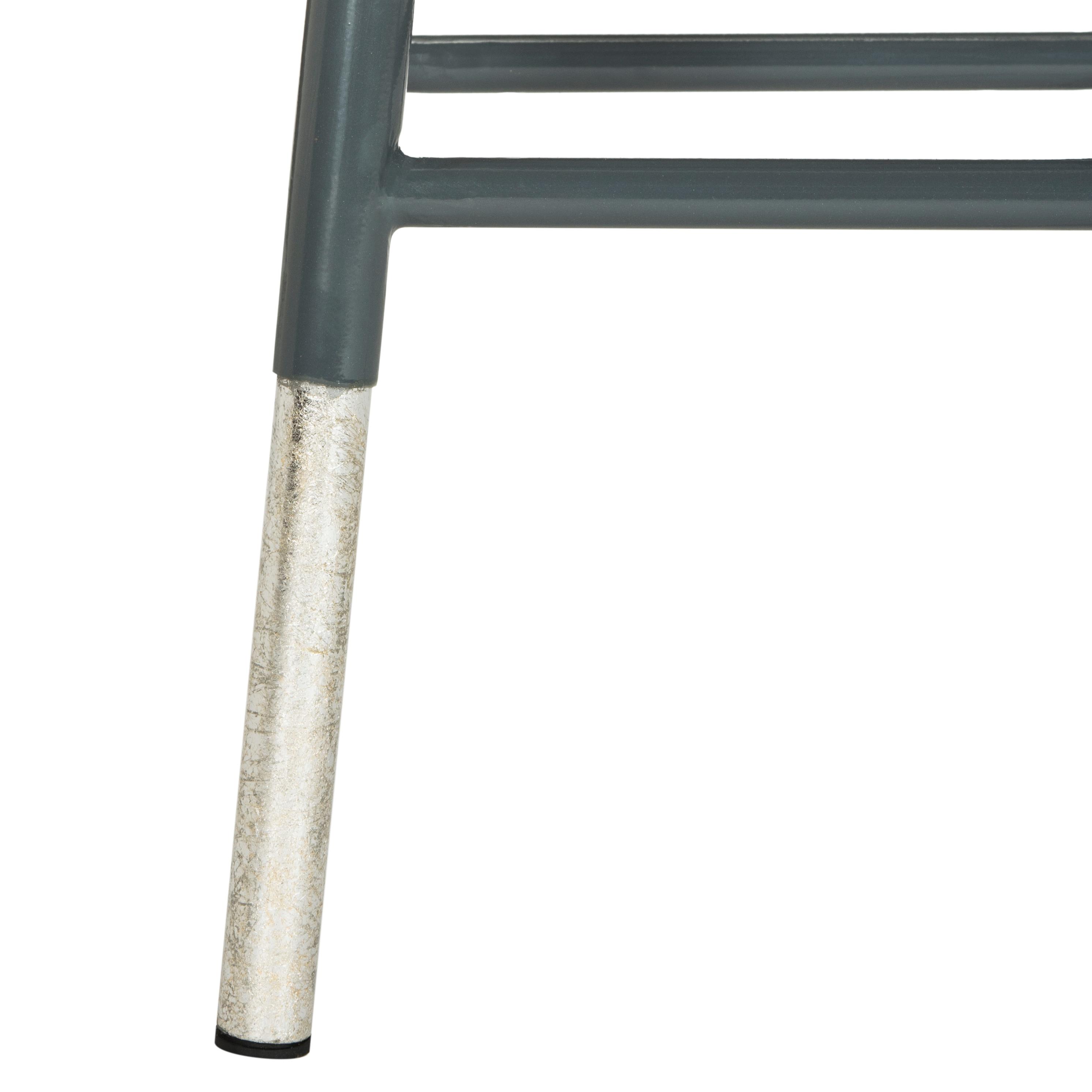 Kenzie Silver Dipped Counter Stool - FOX3211 - Grey/Silver - Safavieh Couture