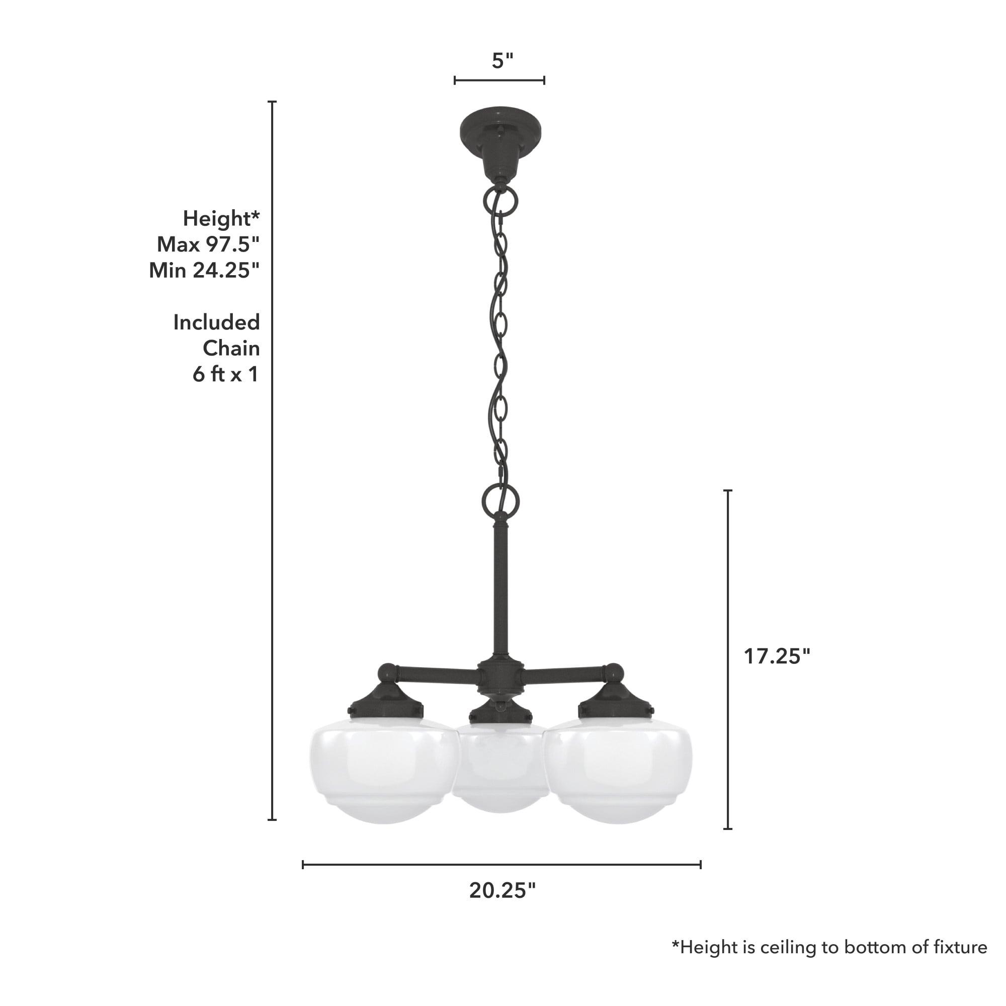 Hunter Fan Hunter Saddle Creek 3 Light Chandelier Ceiling Light Fixture