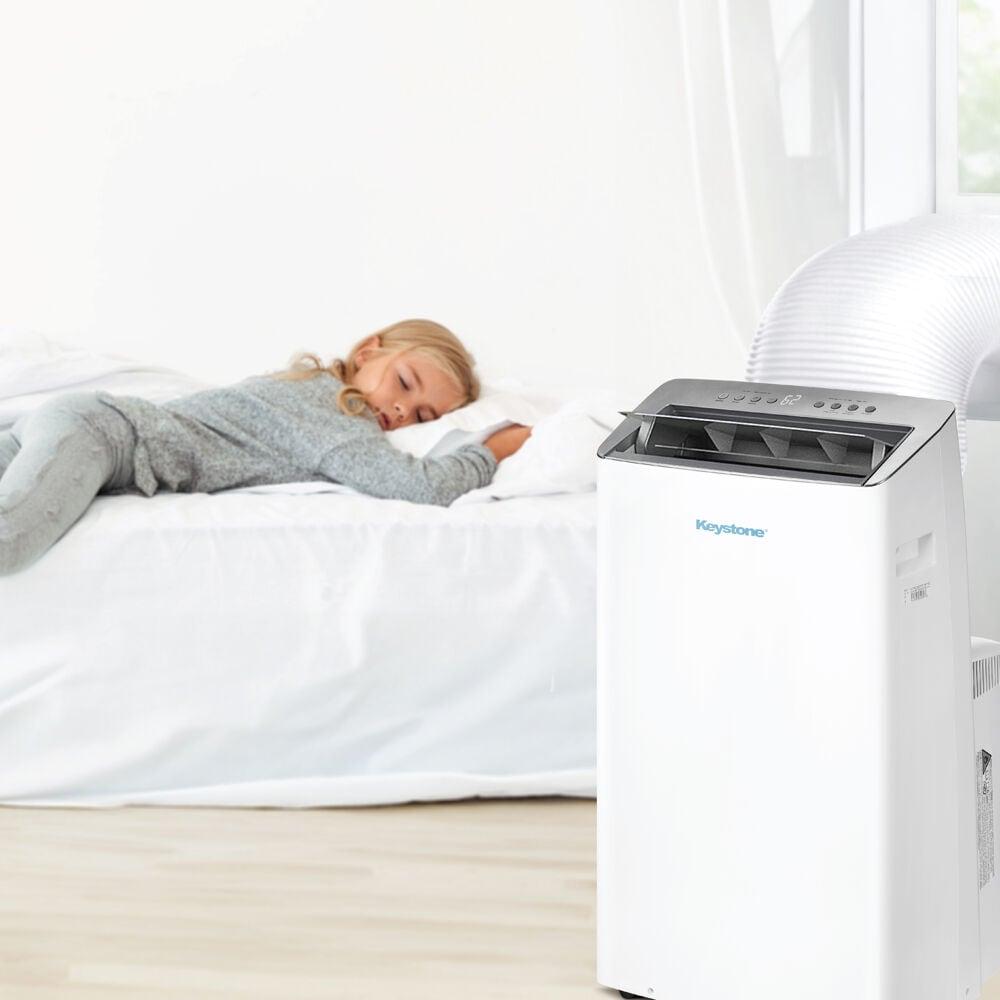 Keystone 12,000 BTU DOE Portable Inverter Air Conditioner with Heater and Remote Control
