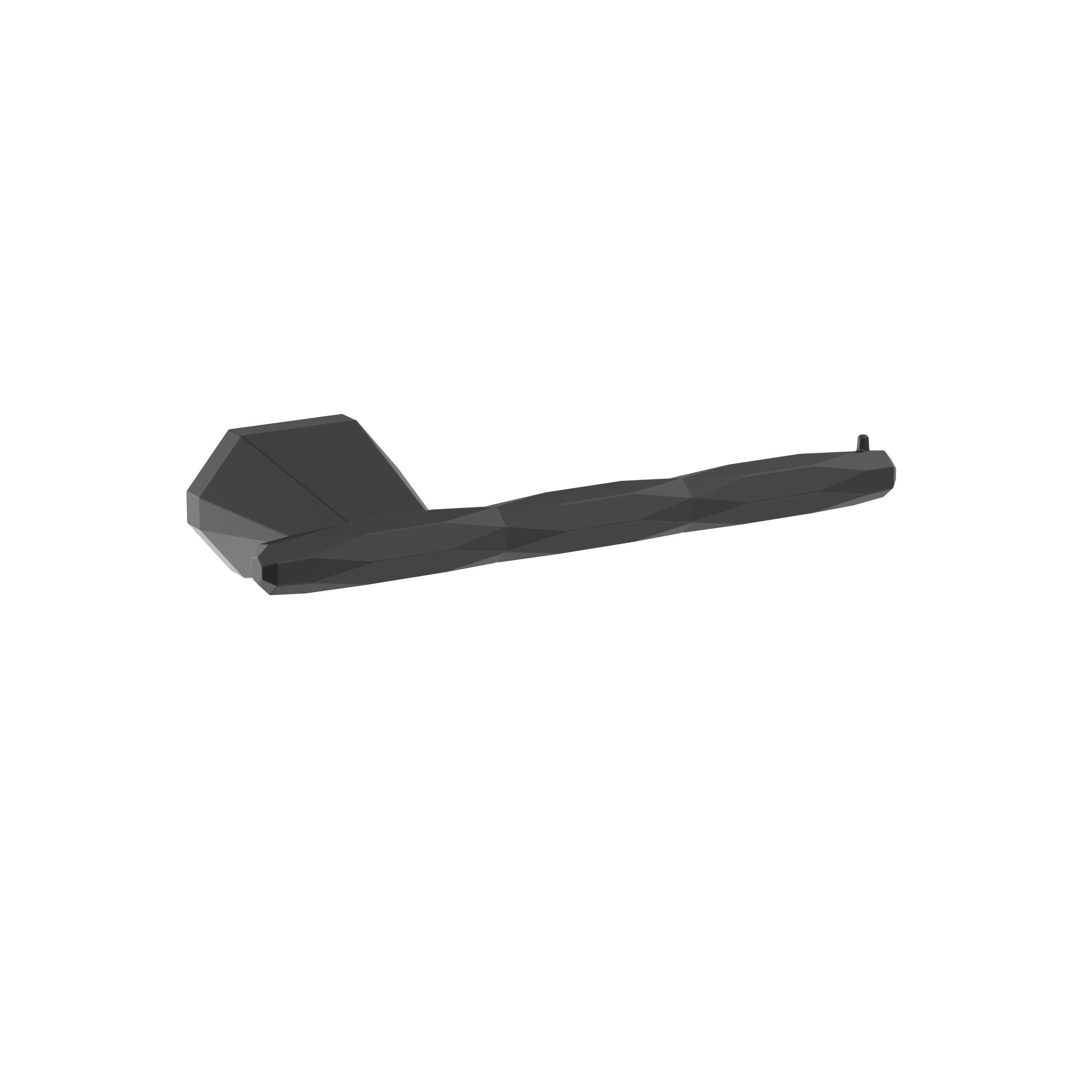 Amerock St. Vincent Matte Black Single Post Toilet Paper Holder