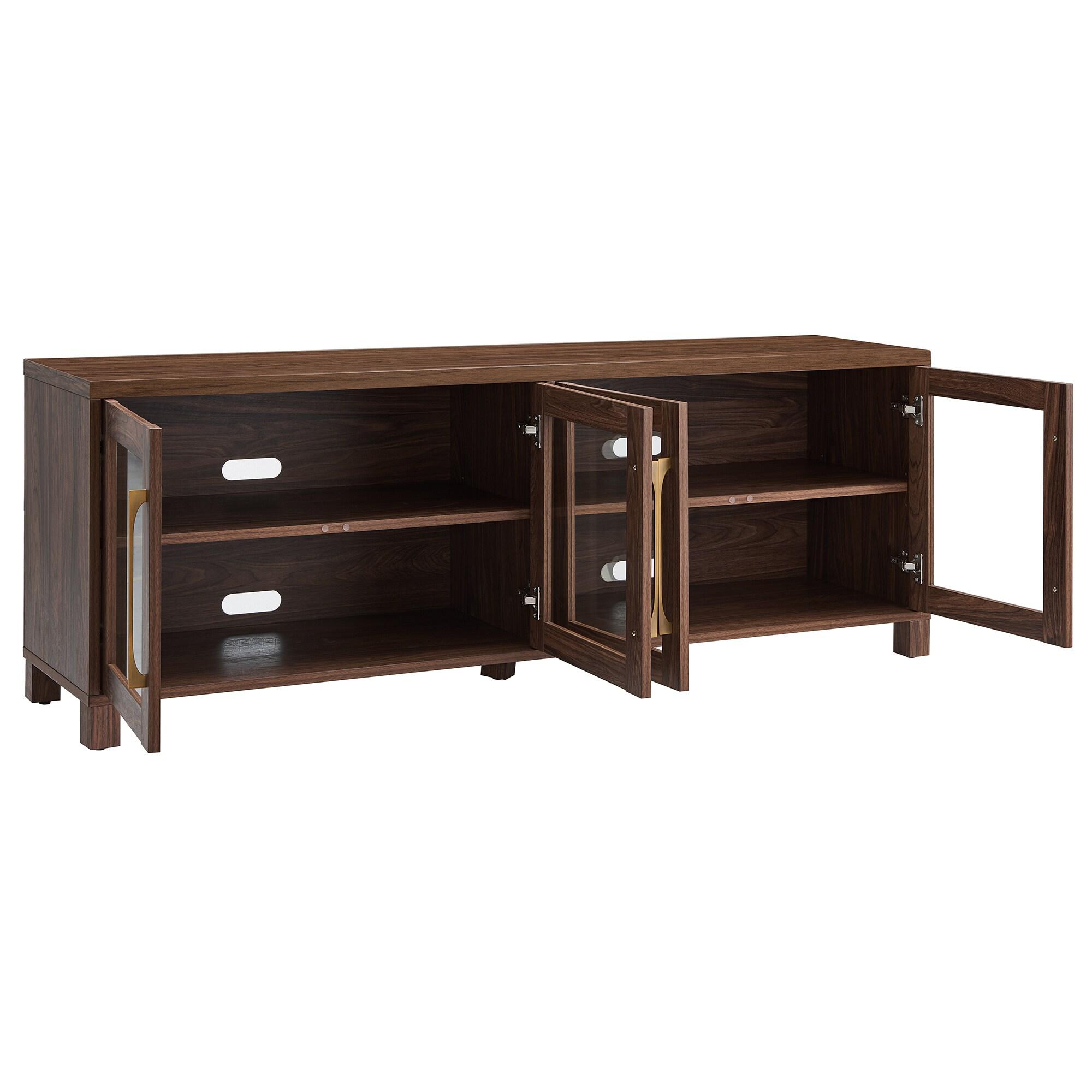 Evelyn&Zoe Quincy Rectangular TV Stand for TV's up to 80", Walnut