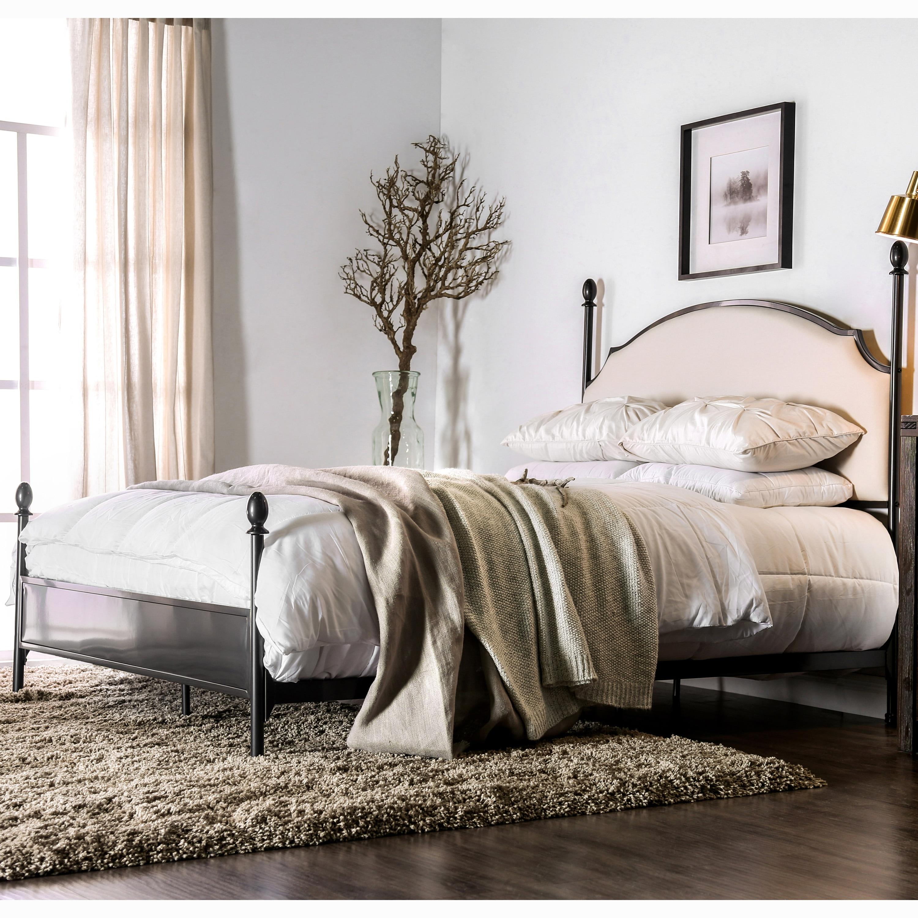Blakesburg Upholstered Metal Four Poster Bed