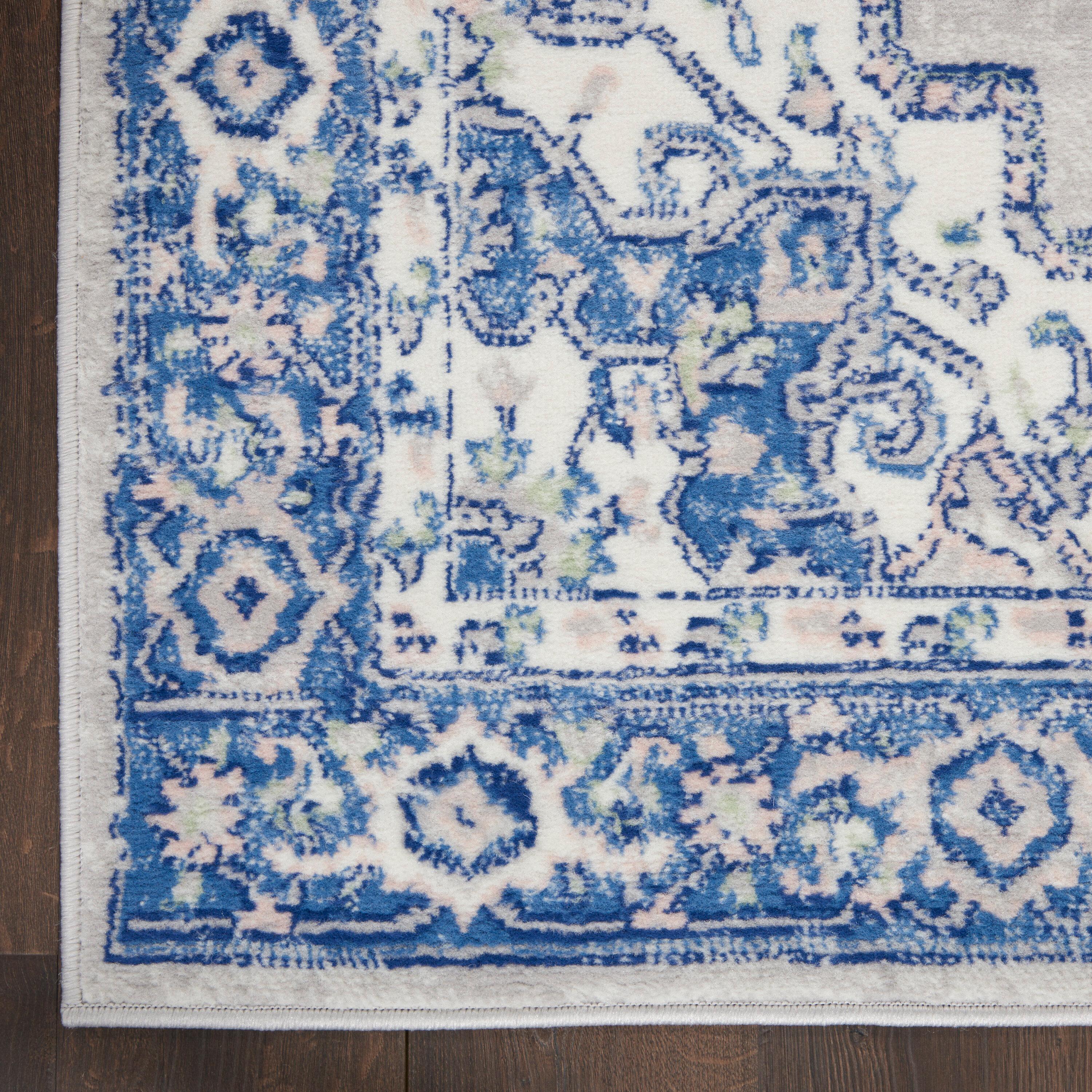 Nourison Whimsicle WHS03 Indoor only Area Rug - Grey Blue 5' x 7'