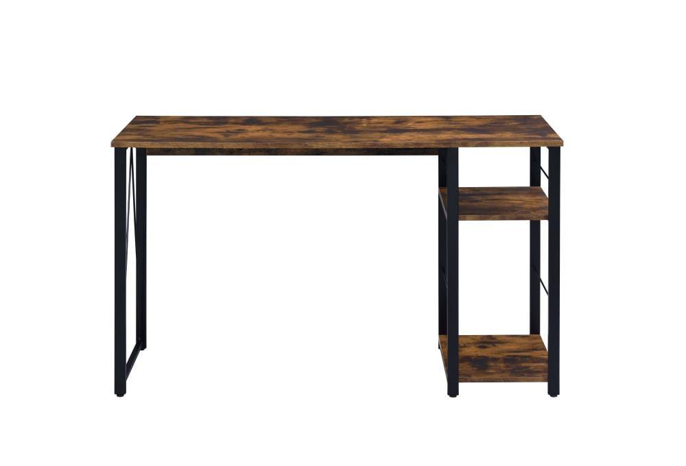 ACME Vadna Writing Desk in Weathered Oak and Black