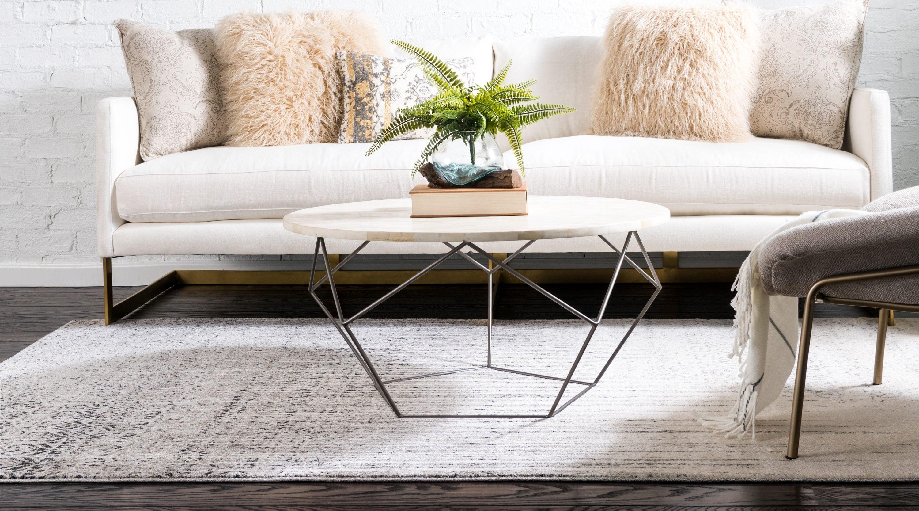 Unique Loom Del Mar Collection Area Rug - Jennifer (4' 1" x 6' 1" Rectangle Gray/Black)