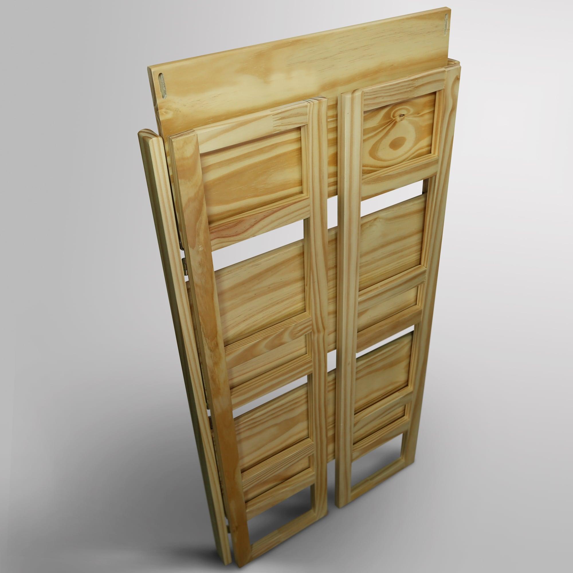 Casual Home 3 Shelf Folding Student Office Bedroom Living Room Bookcase, Natural