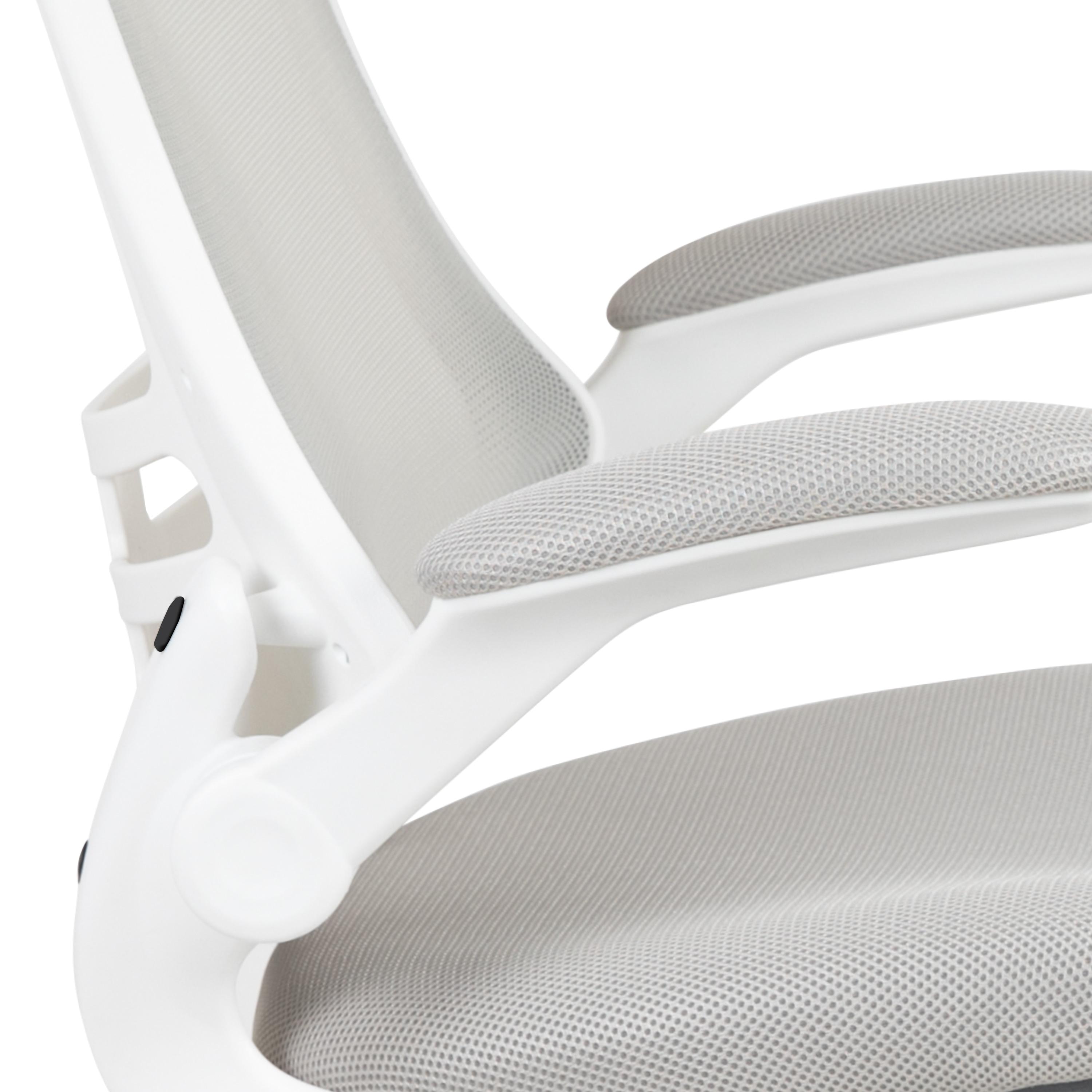 Jayetta Mid-Back Mesh Swivel Ergonomic Office Chair with Flip-Up Arms by Flash Furniture