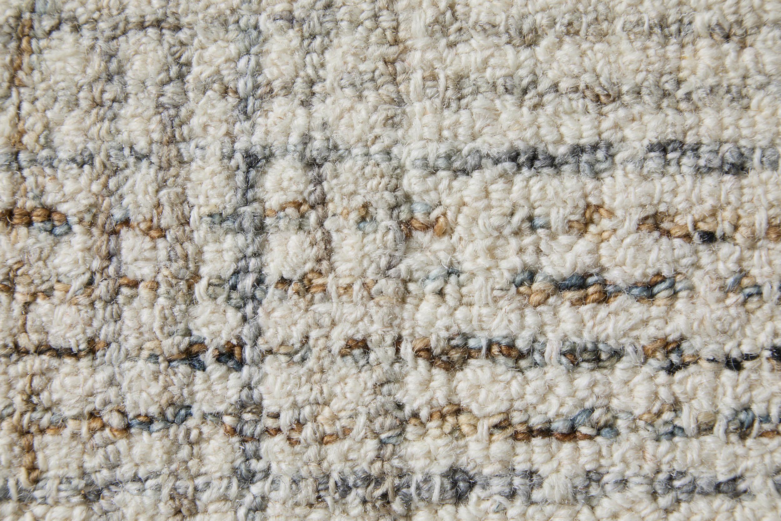 Feizy Belfort Transitional Geometric, Ivory/Gray/Tan, 2' x 3' Accent Rug Easy Care Stain Resistant Water Resistant Casual Solid Design Carpet for Living Dining Bed Room