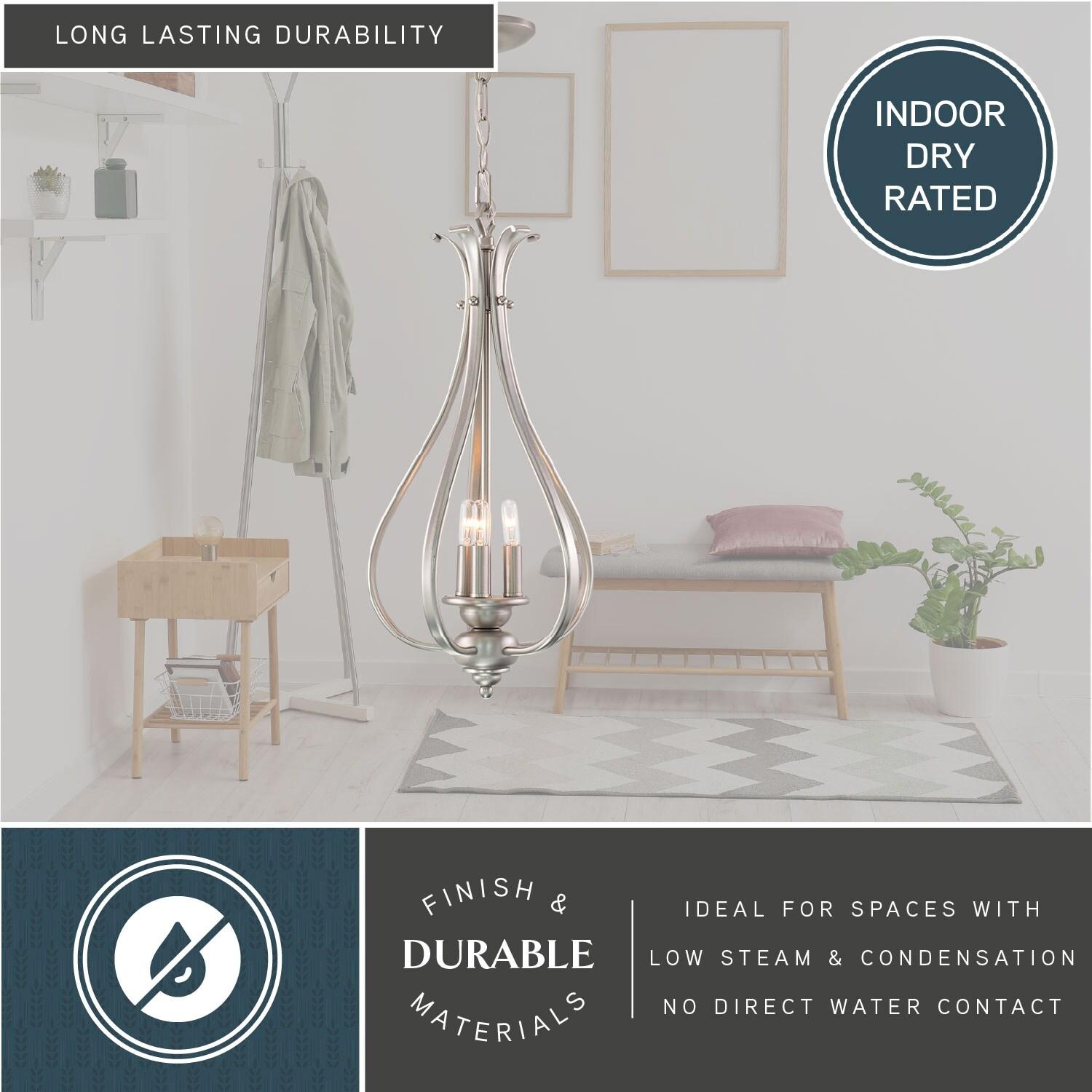 Vaxcel Monrovia 3 - Light Pendant in  Brushed Nickel