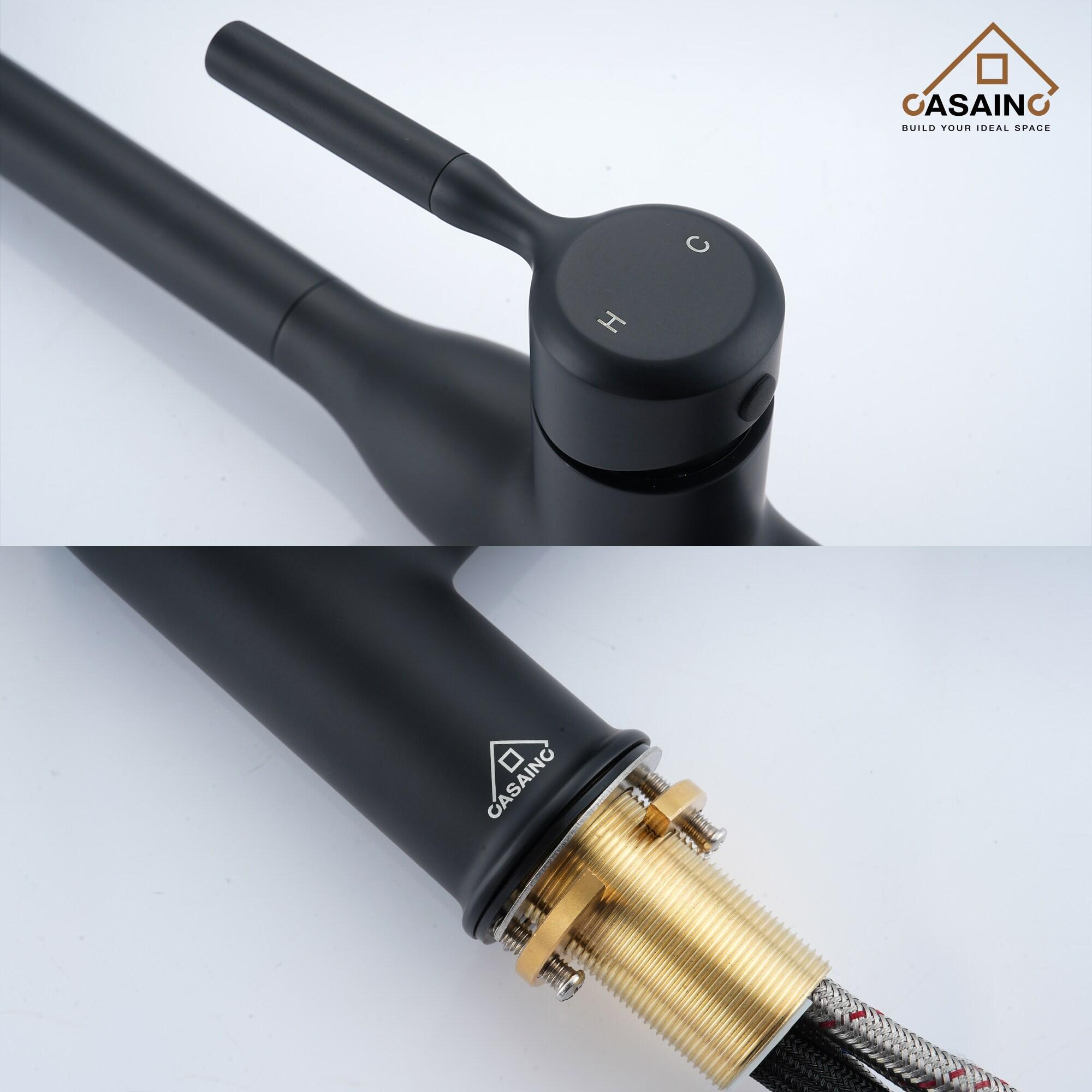 CASAINC Single-Handle Pull-Down Kitchen Faucet Single Hole Faucet