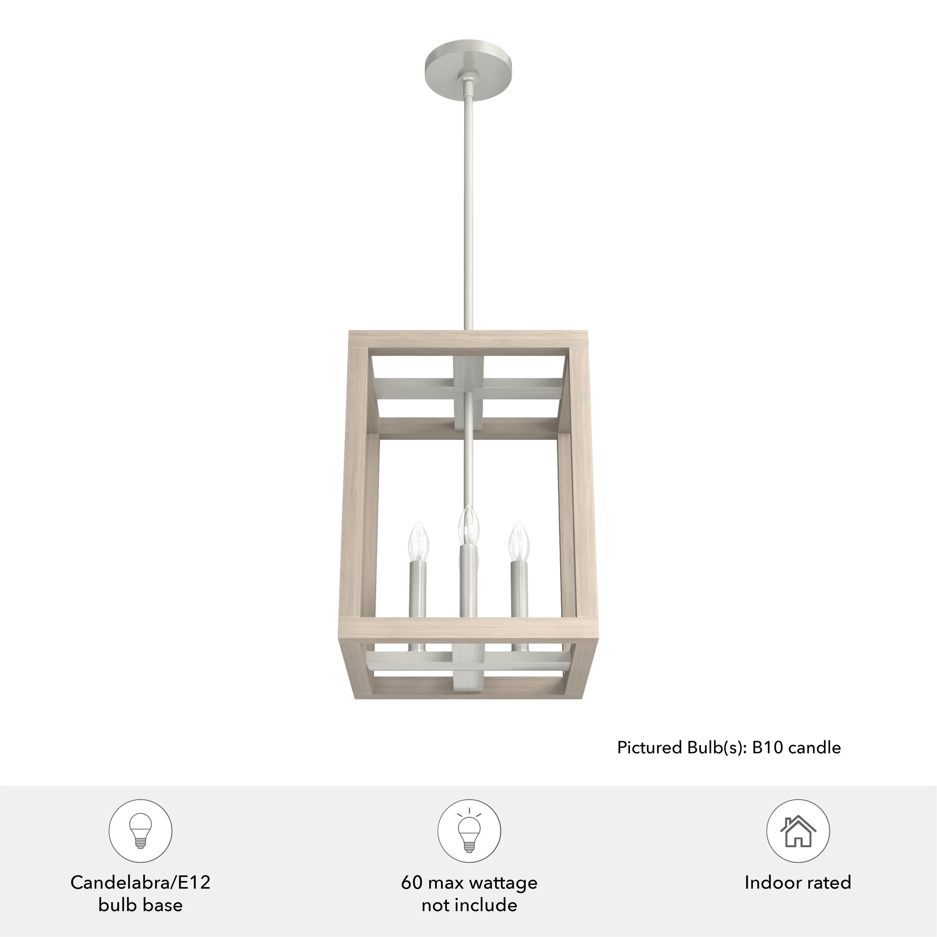 Hunter Fan Squire Manor 4 - Light Lantern Rectangle Chandelier