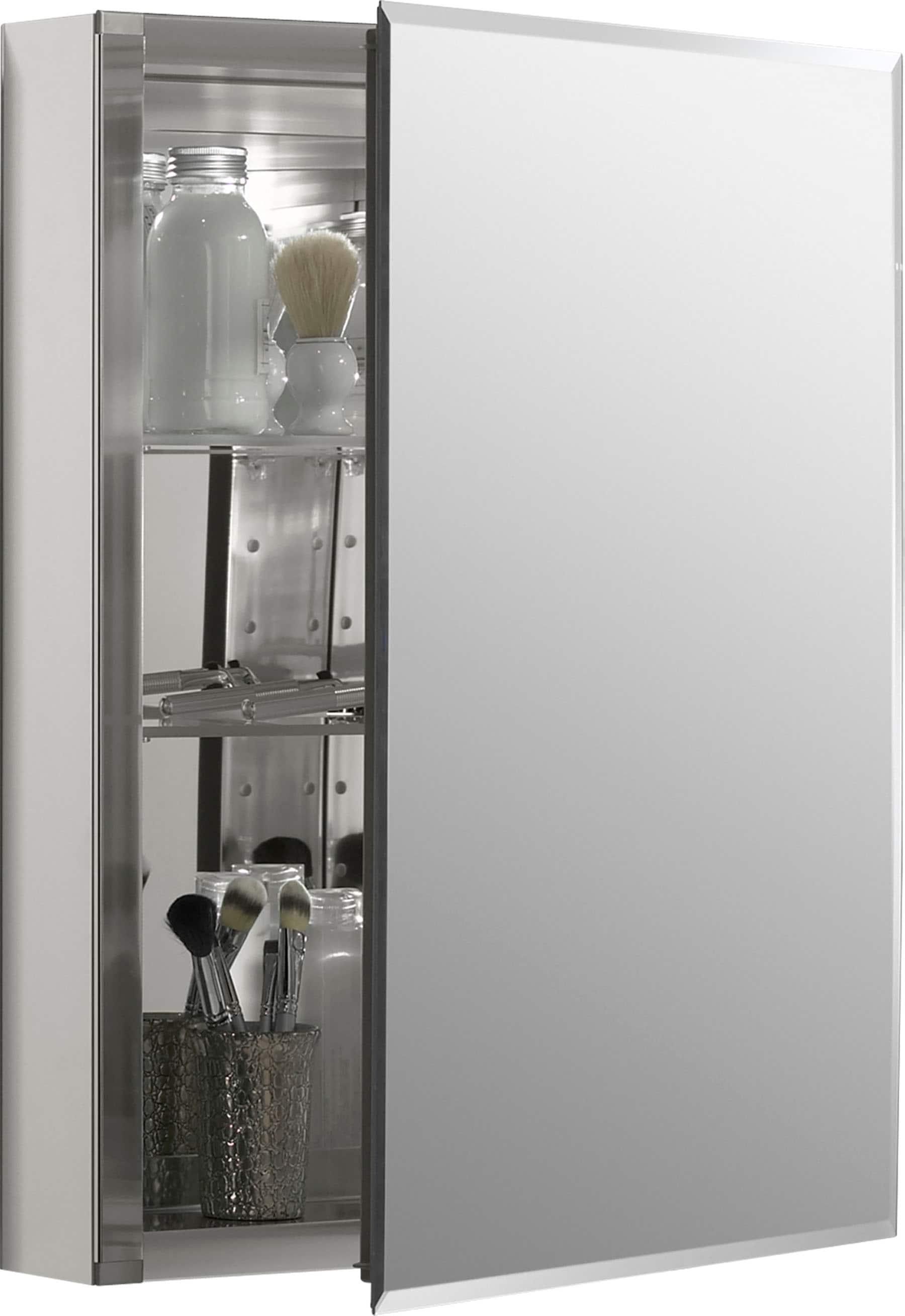 CLC Recessed or Surface Mount Frameless Aluminum Medicine Cabinet Adjustable Shelves