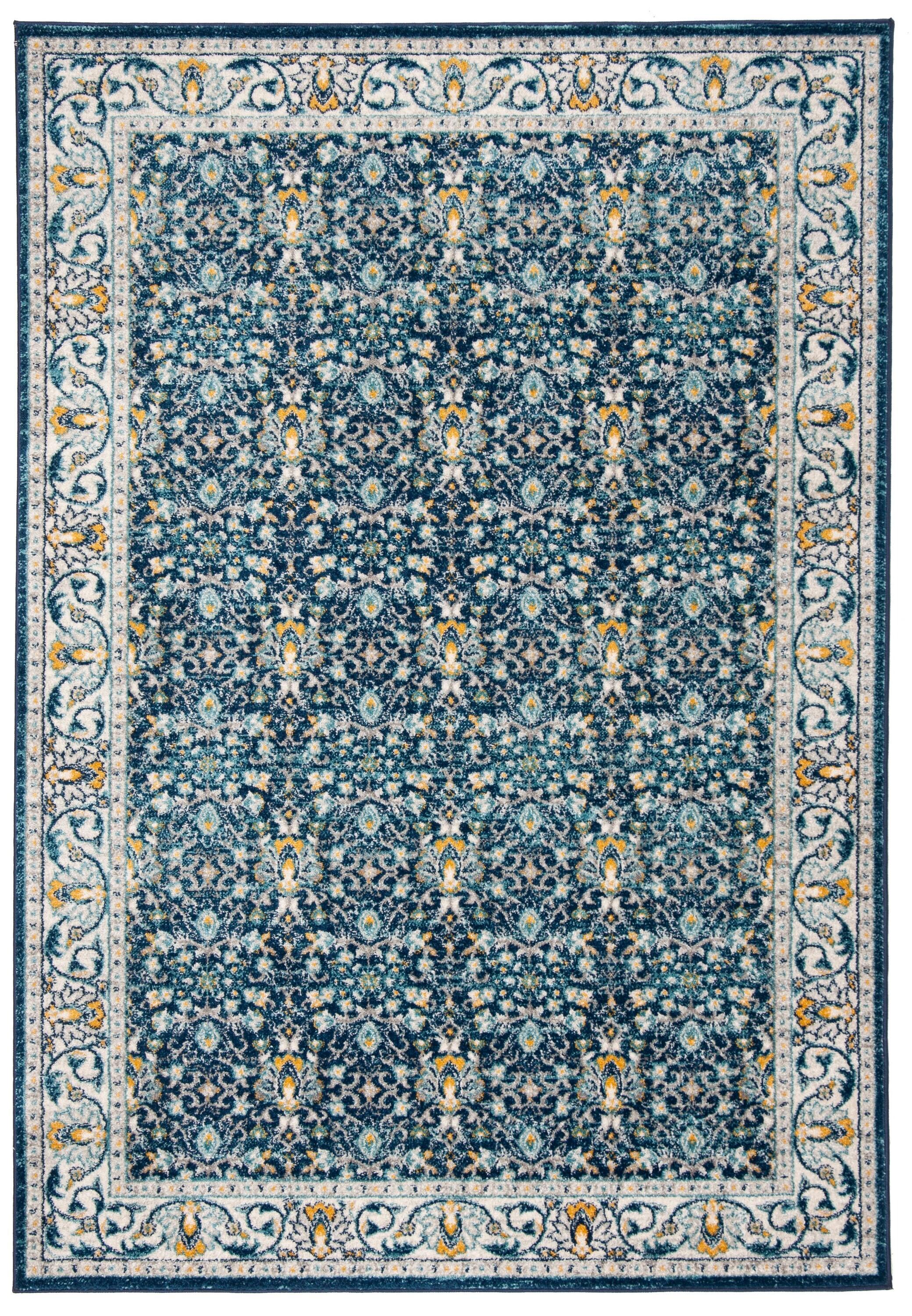 Madison MAD151 Power Loomed Indoor Accent Rug - Navy/Creme - 3'x5' - Safavieh
