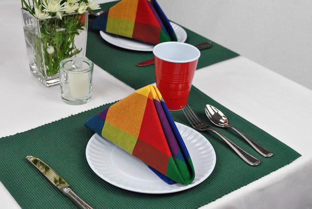 PLACEMAT DARK GREEN Set of 6