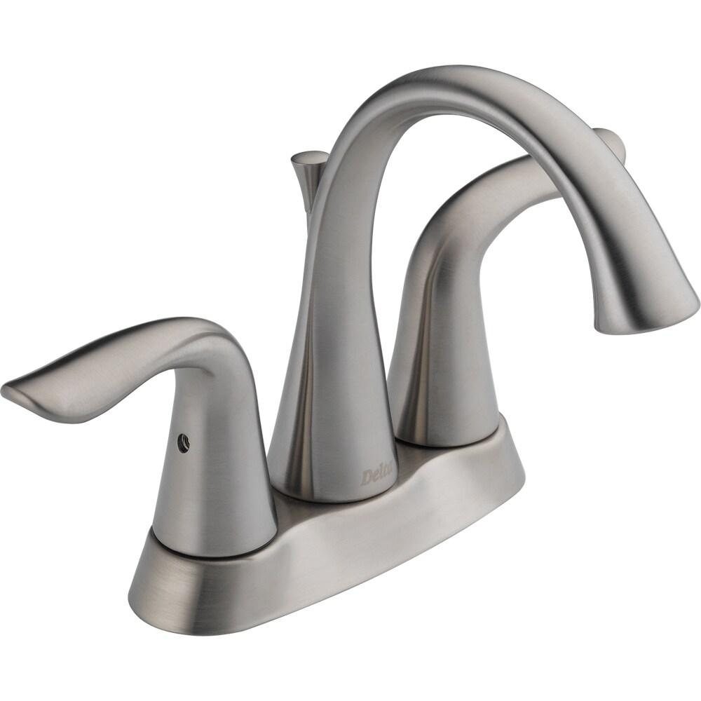 Lahara Centerset Bathroom Faucet with Drain Assembly, 2-handle Bathroom Sink Faucet
