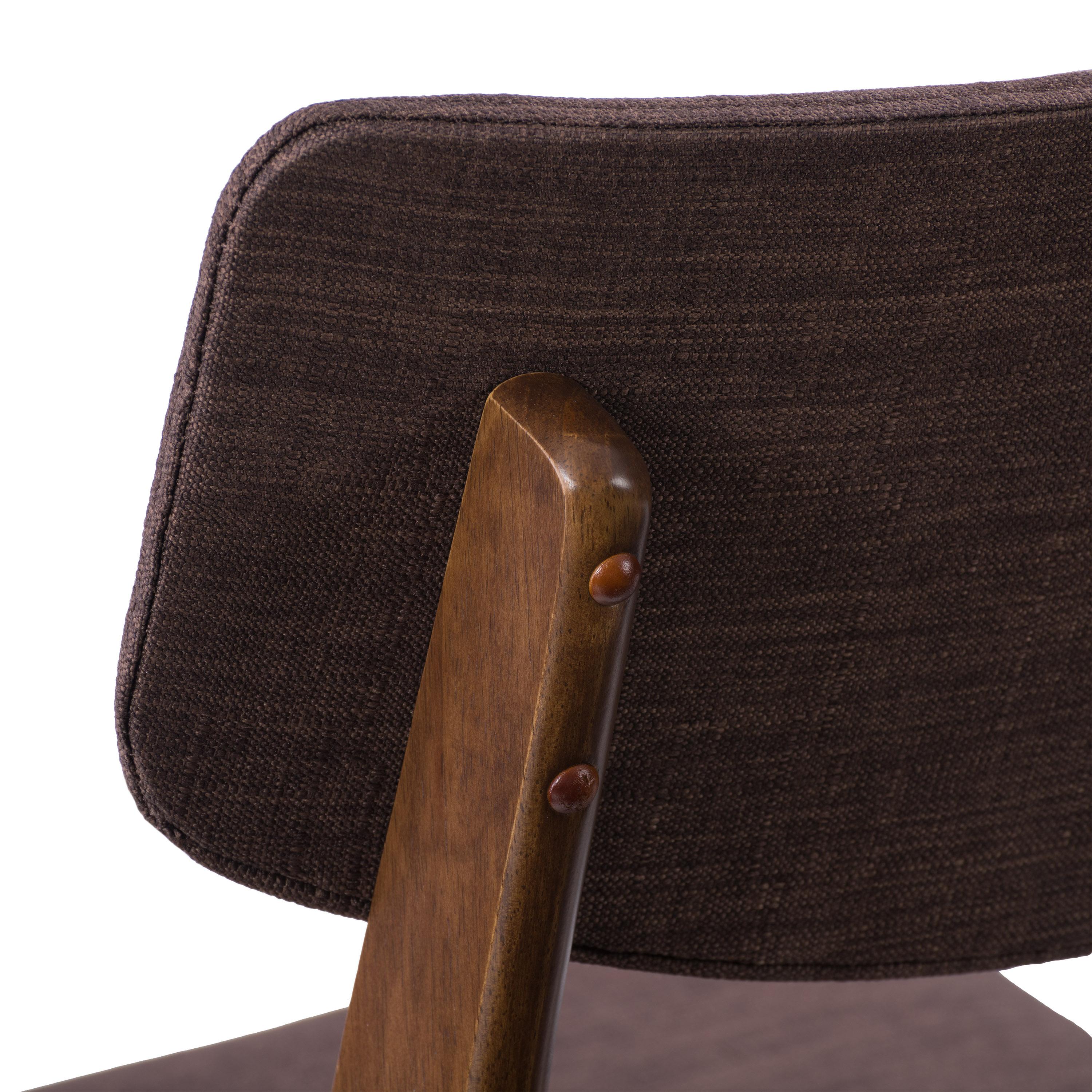 Set of 2 Branson Wood Dining Chairs Walnut Stain - CorLiving