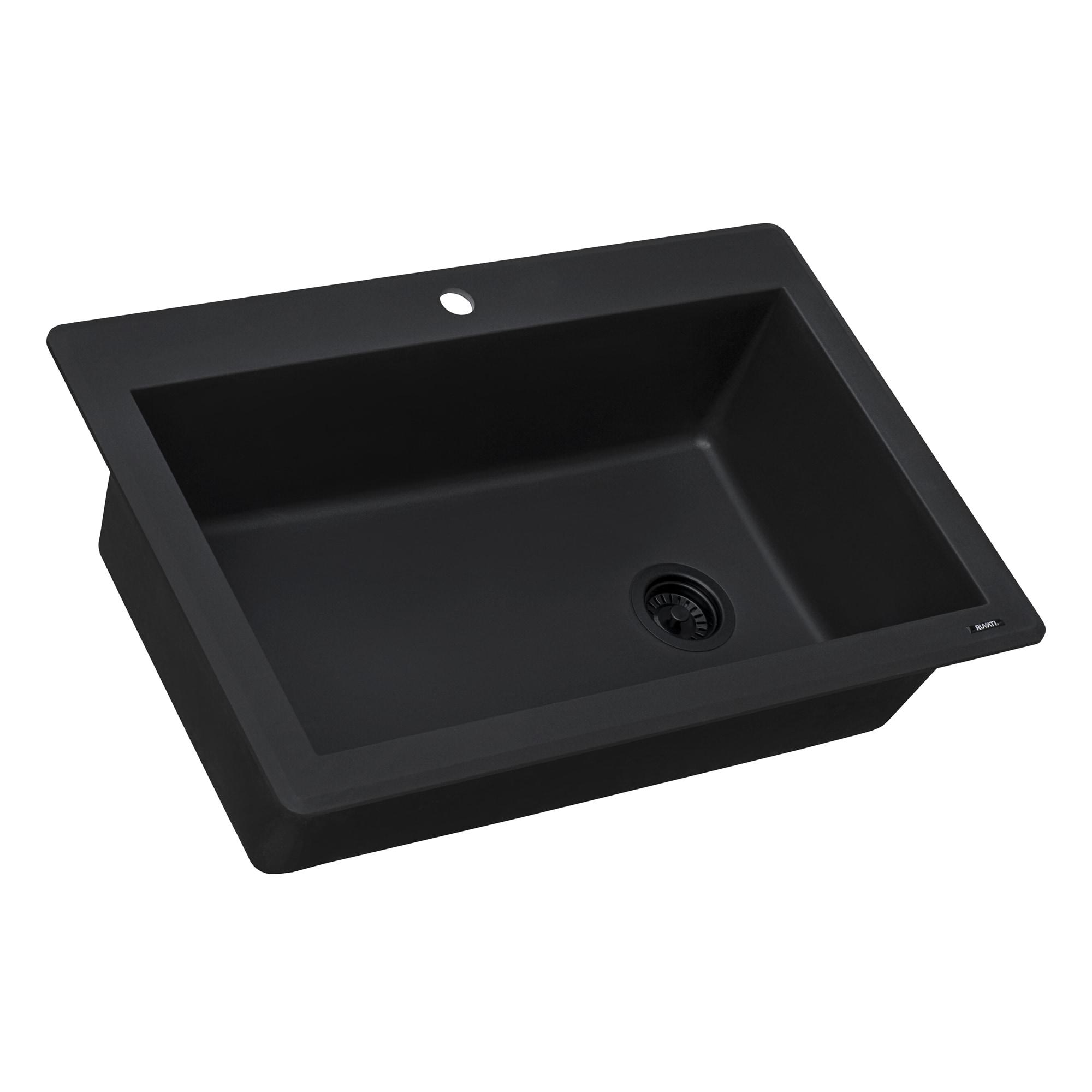 Ruvati 33 x 22 inch epiGranite Topmount Granite Composite Single Bowl Kitchen Sink