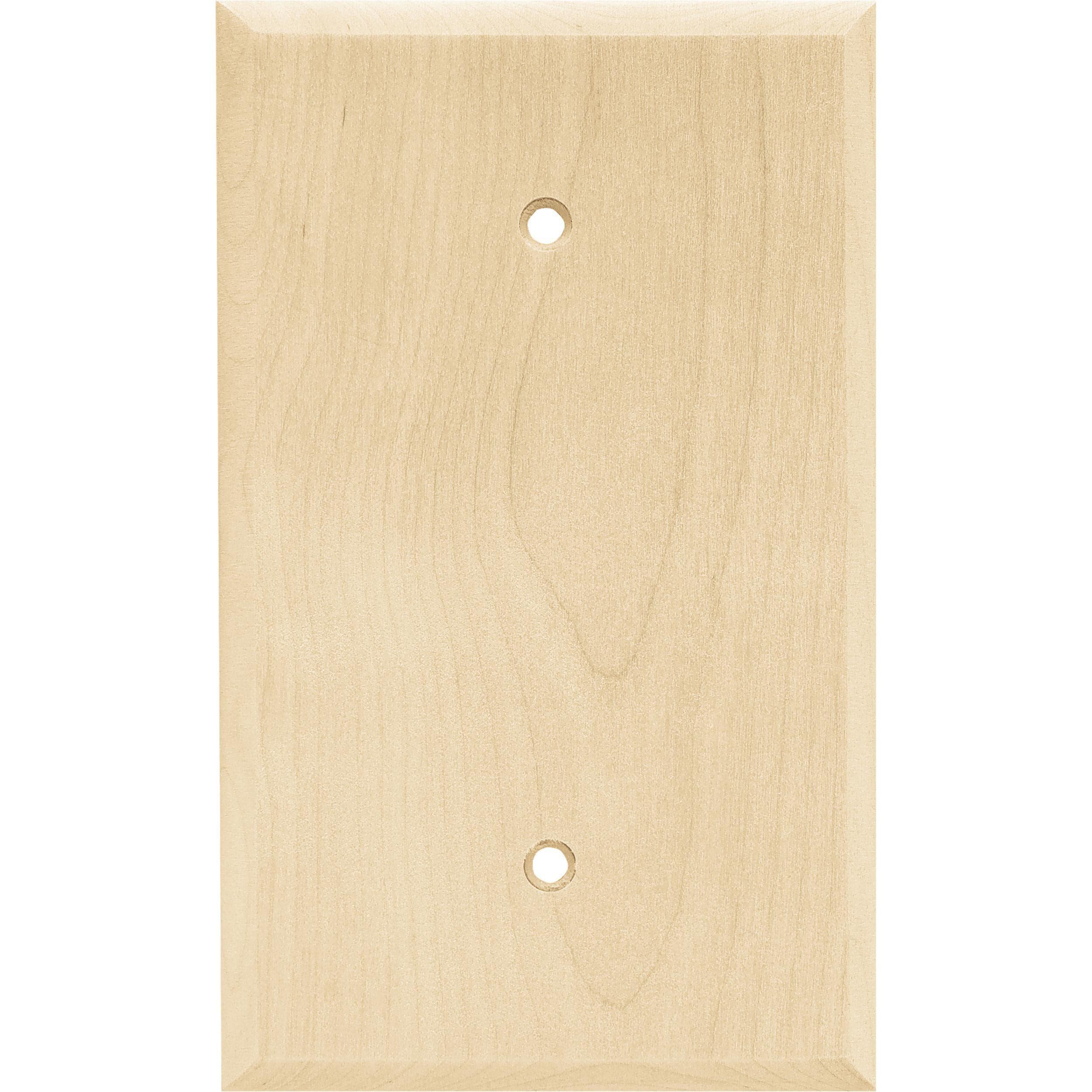 Liberty 64662 Unfinished Wood Single Blank Wall Plate Cover