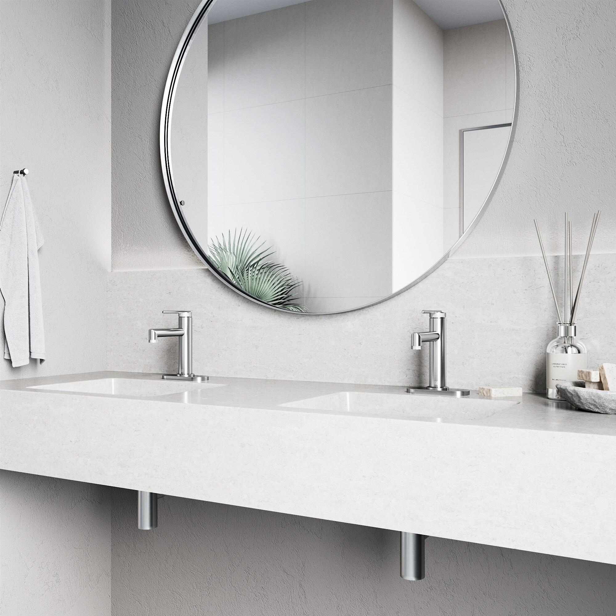 Sterling Single Handle Single-Hole Bathroom Faucet Set with Deck Plate