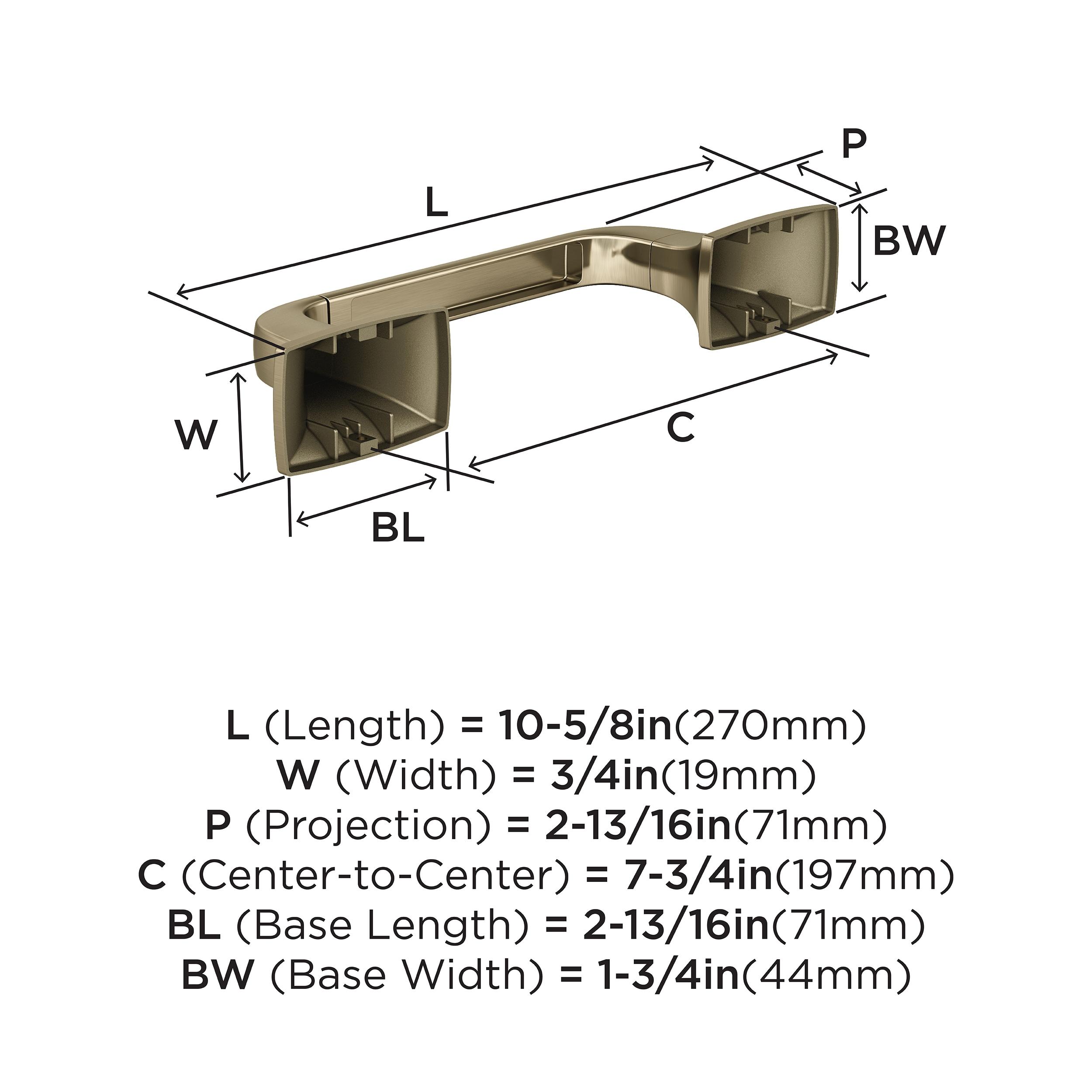 Amerock Highland Ridge Golden Champagne Pivoting Double Post Toilet Paper Holder