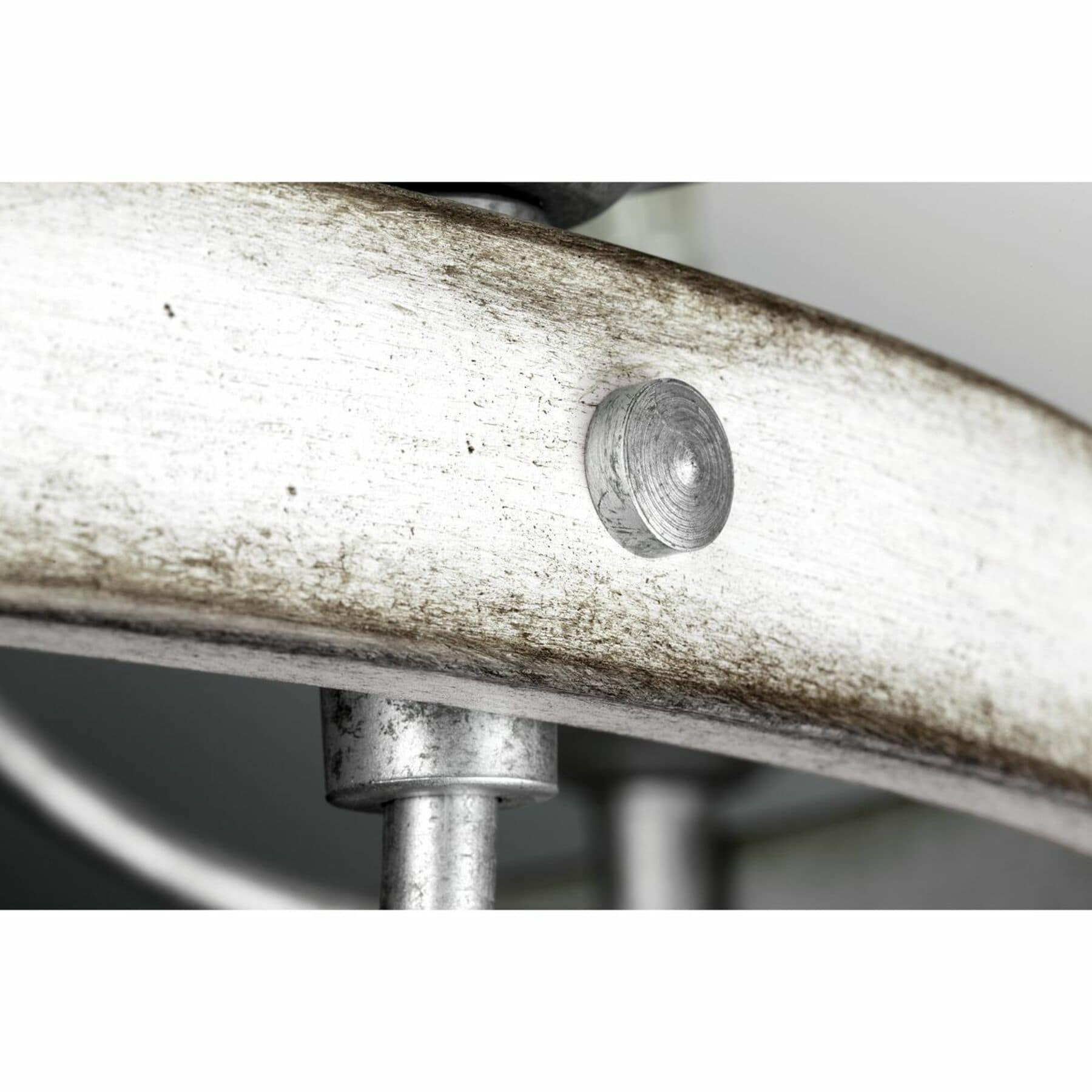Progress Lighting Gulliver 5-Light Chandelier, Galvanized Finish, Wood Grained Texture Shade
