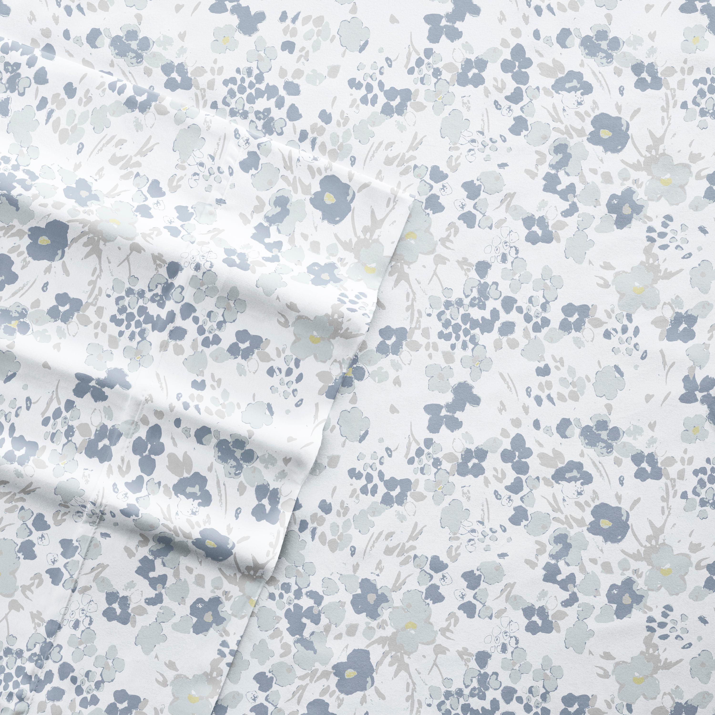 IEnjoy Home Violets Pattern Microfiber Sheet Set