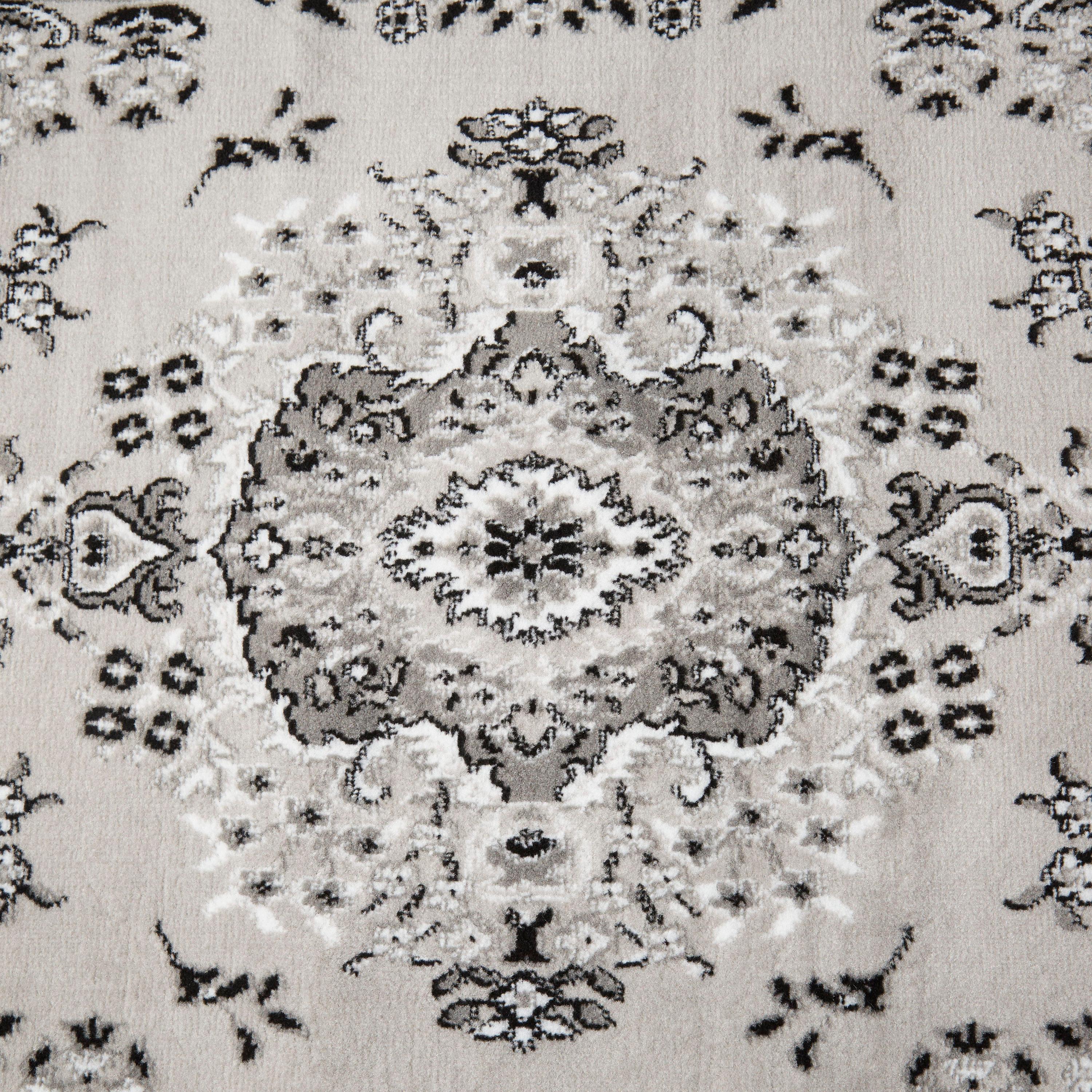 Home Dynamix Premium Sakarya Traditional Medallion Area Rug, Grey/Ivory, 7'8"x10'7"