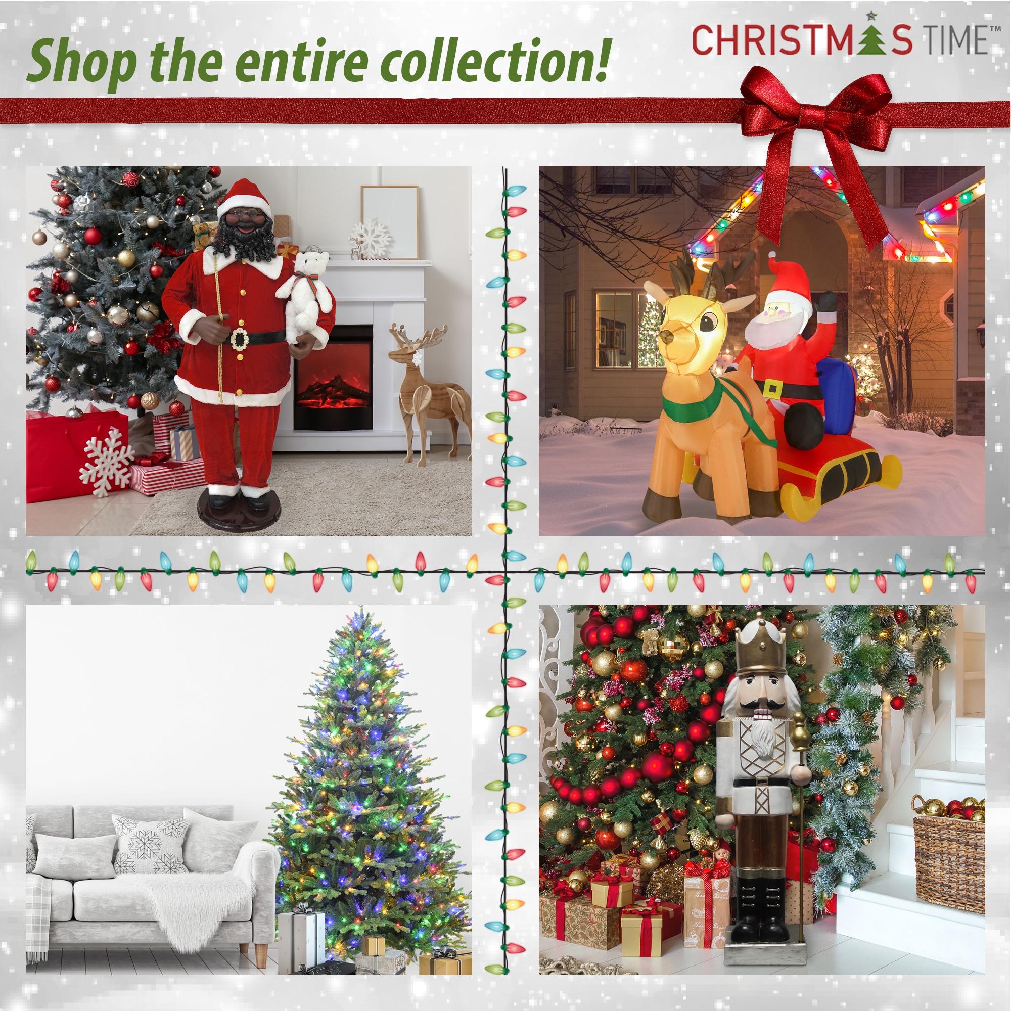 Christmas Time 6.5' Lighted Pine Christmas Tree