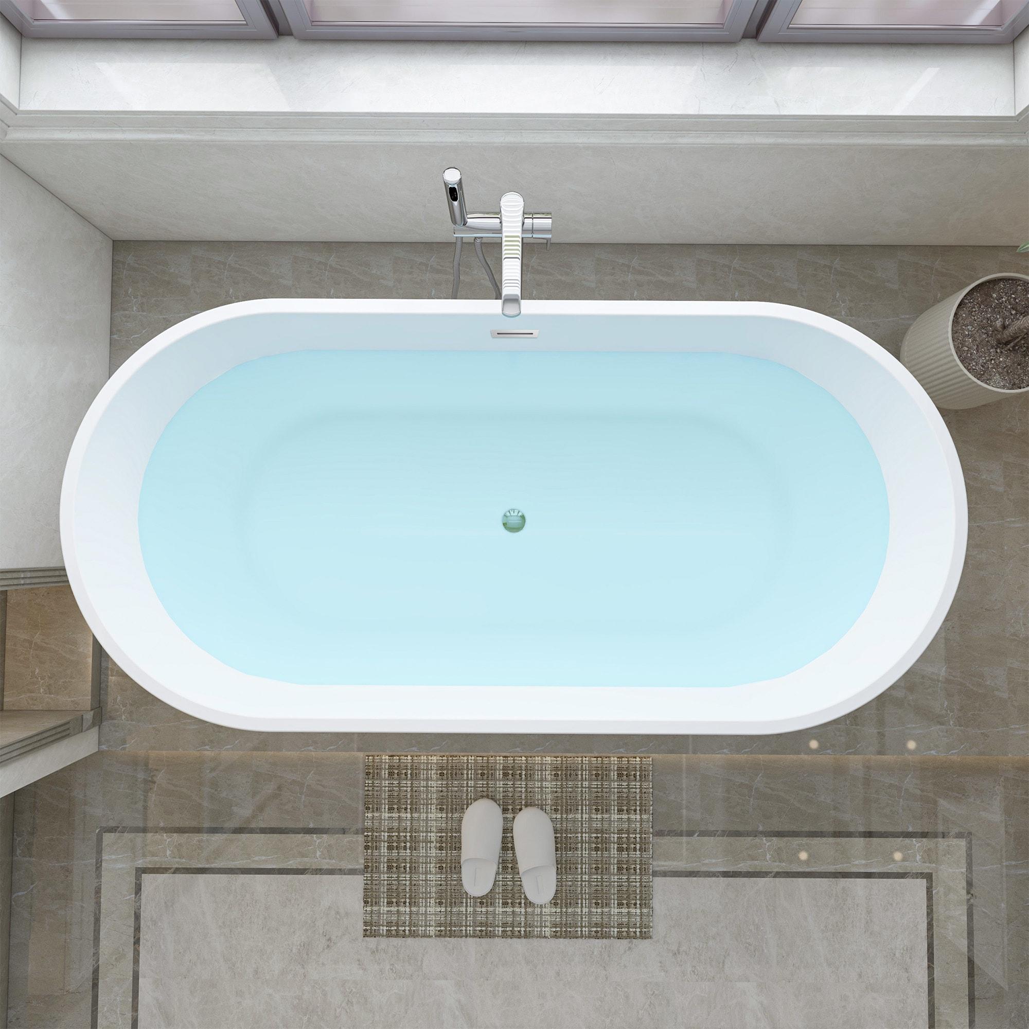 67'' x 32'' Freestanding Soaking Acrylic Bathtub
